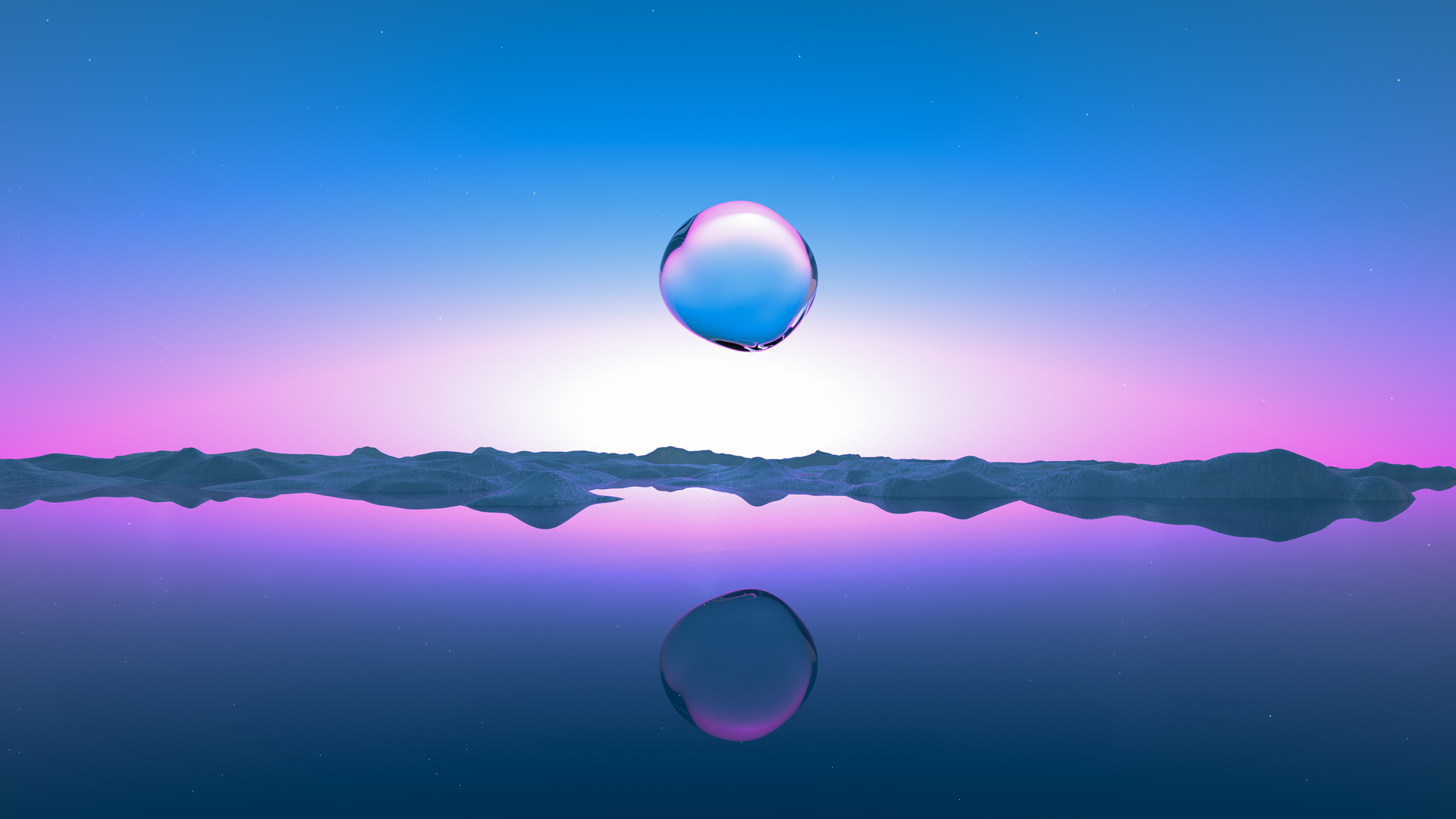 景观 水滴 抽象 反射 微景观 蓝色 壁纸 3840×2160