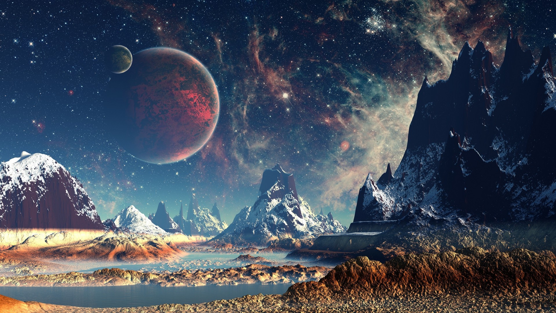唯美太空 行星 风景 科幻 电脑 壁纸 3840×2160