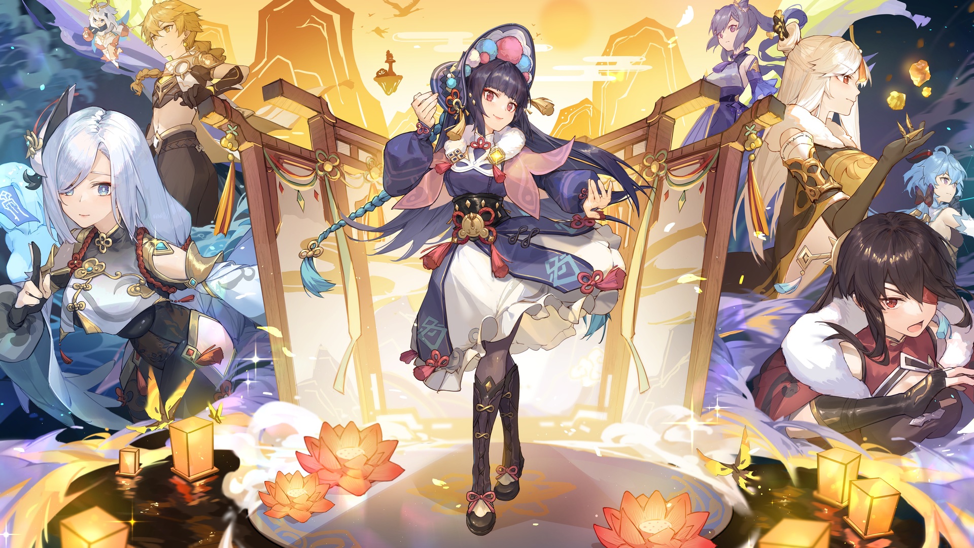 动漫 动漫女孩 云镇 派蒙 科清 赣宇 宁光 4K高清壁纸 3840×2160