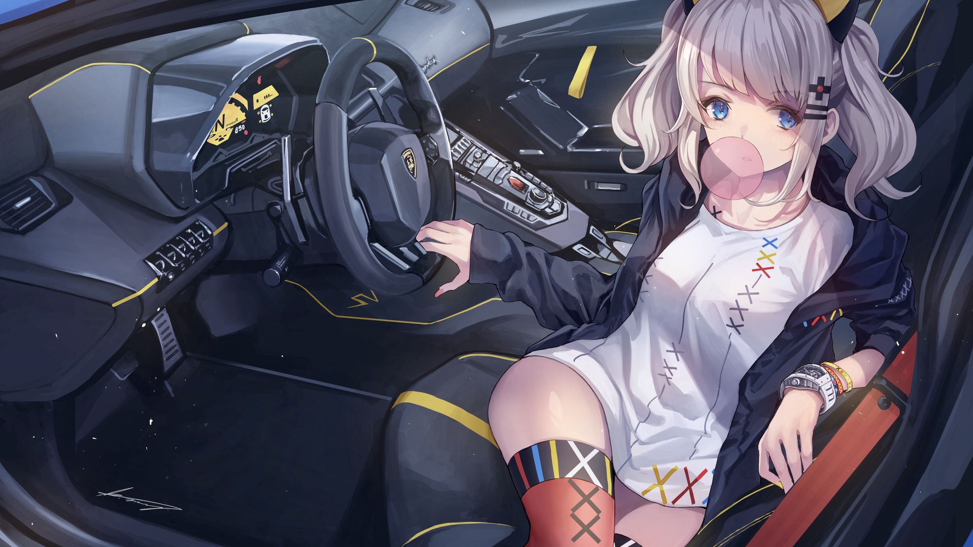 卡古亚露娜 蓝眼睛 动漫 动漫女孩 AI艺术 肖像 壁纸 3840×2160