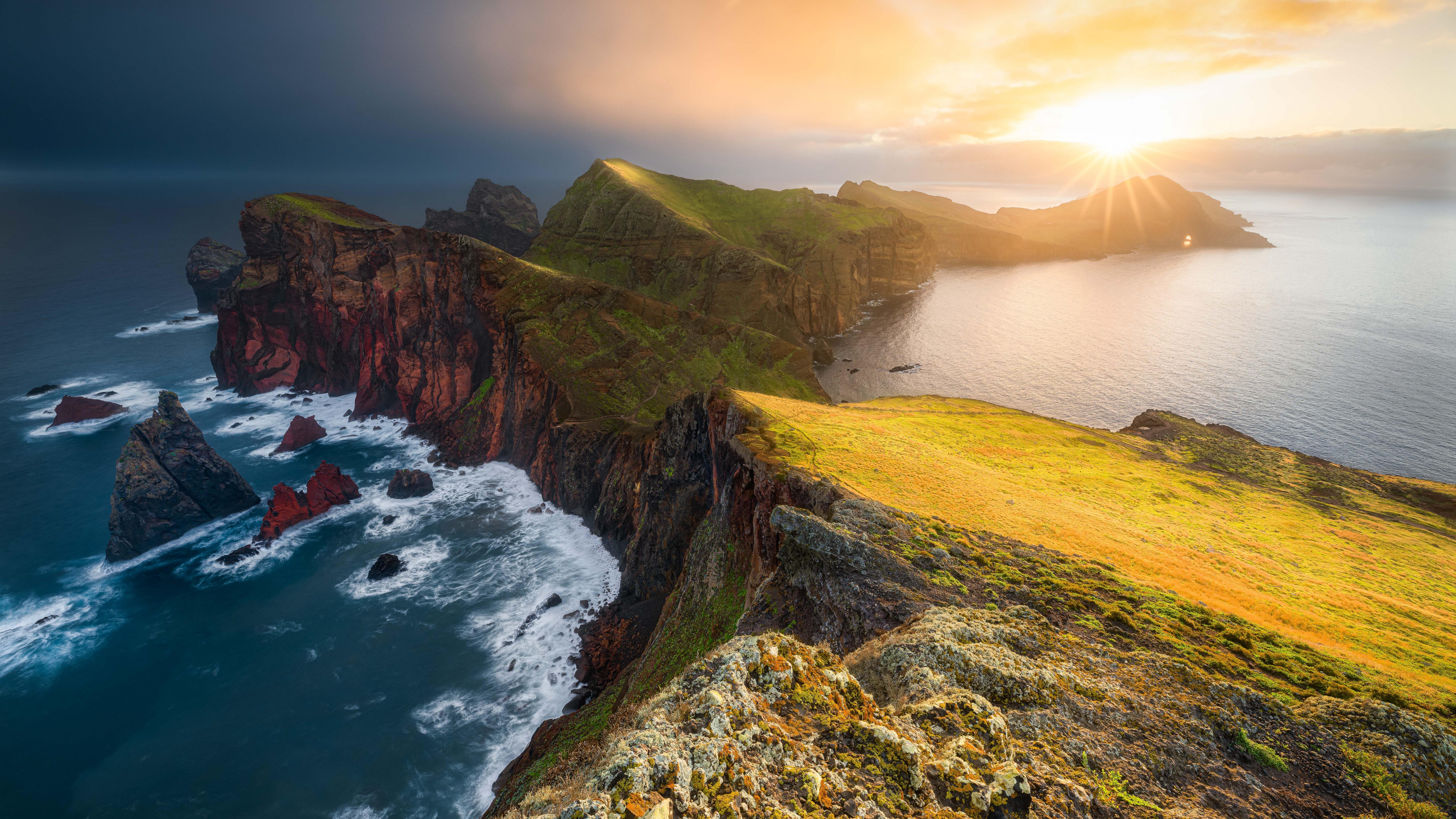 热门阳光 大海 风景 海景 发光 自然 天空 海岸 高清壁纸 7680×4320