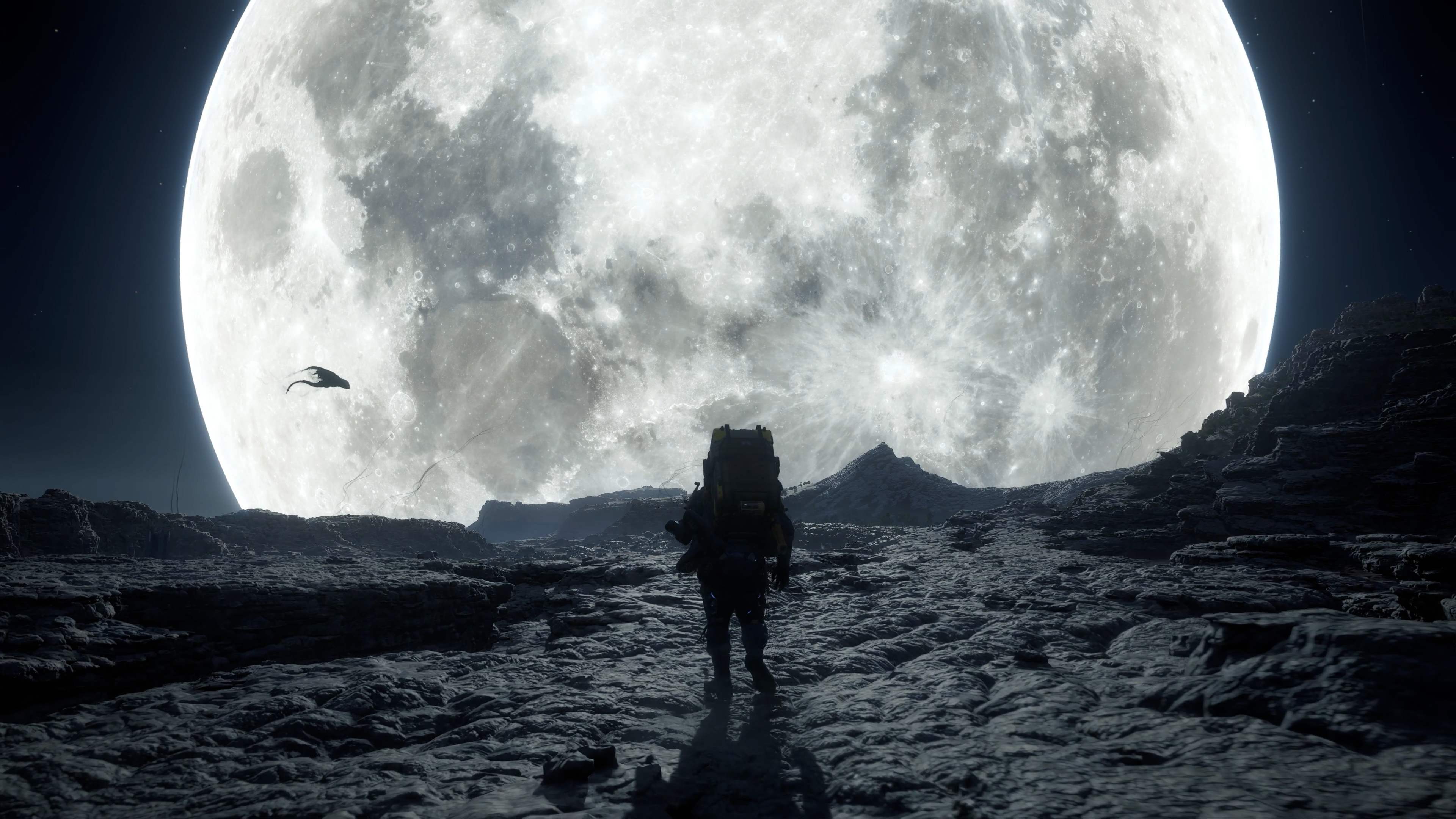 绚丽电子 游戏 角色 死亡搁浅 剪辑 CGI 视频 月球 宇航员 太空 宇宙 无水印壁纸 3840×2160