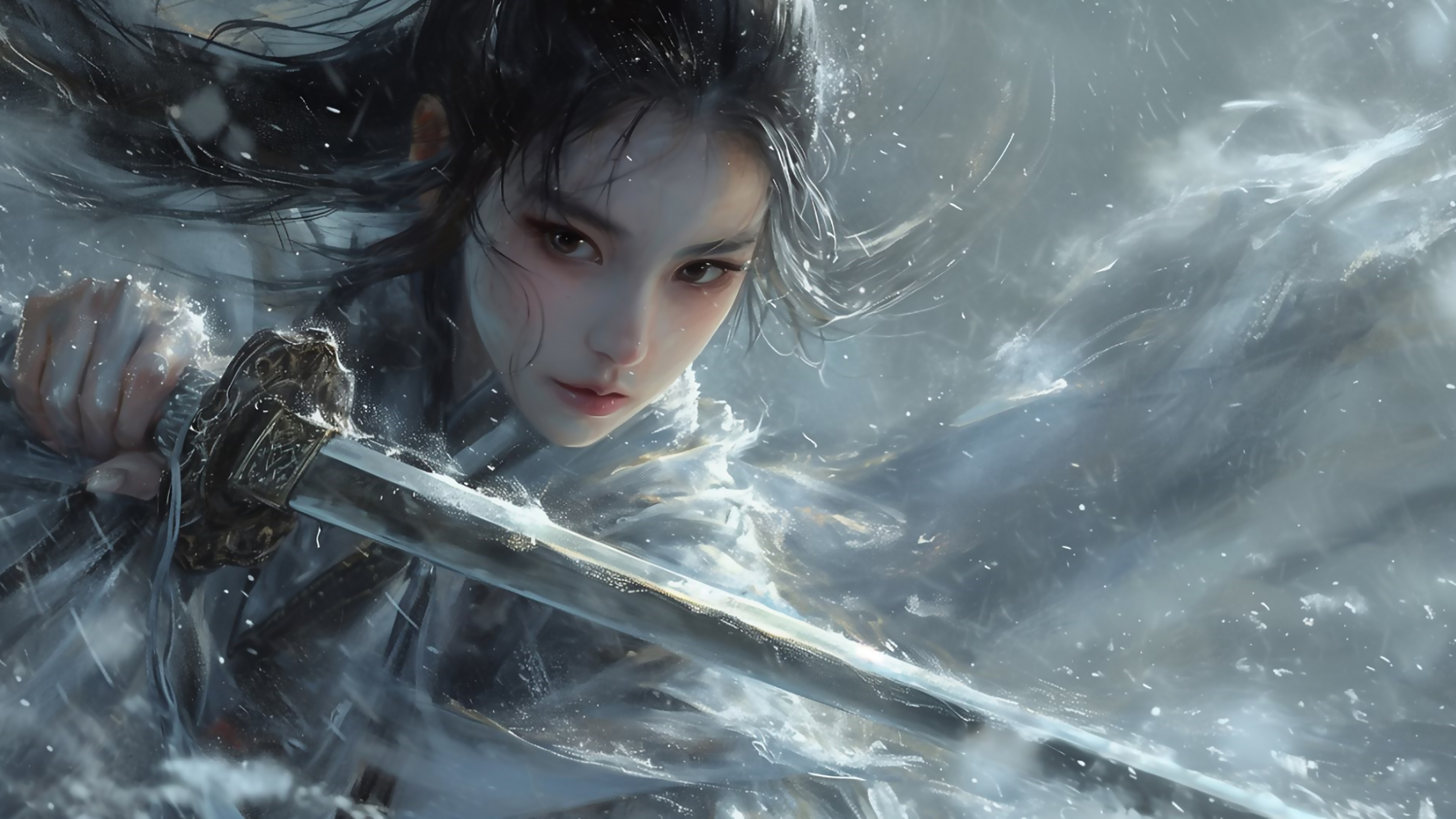 绝美永劫无间 顾清寒 长剑 长发 仙侠 手机壁纸 3840×2160