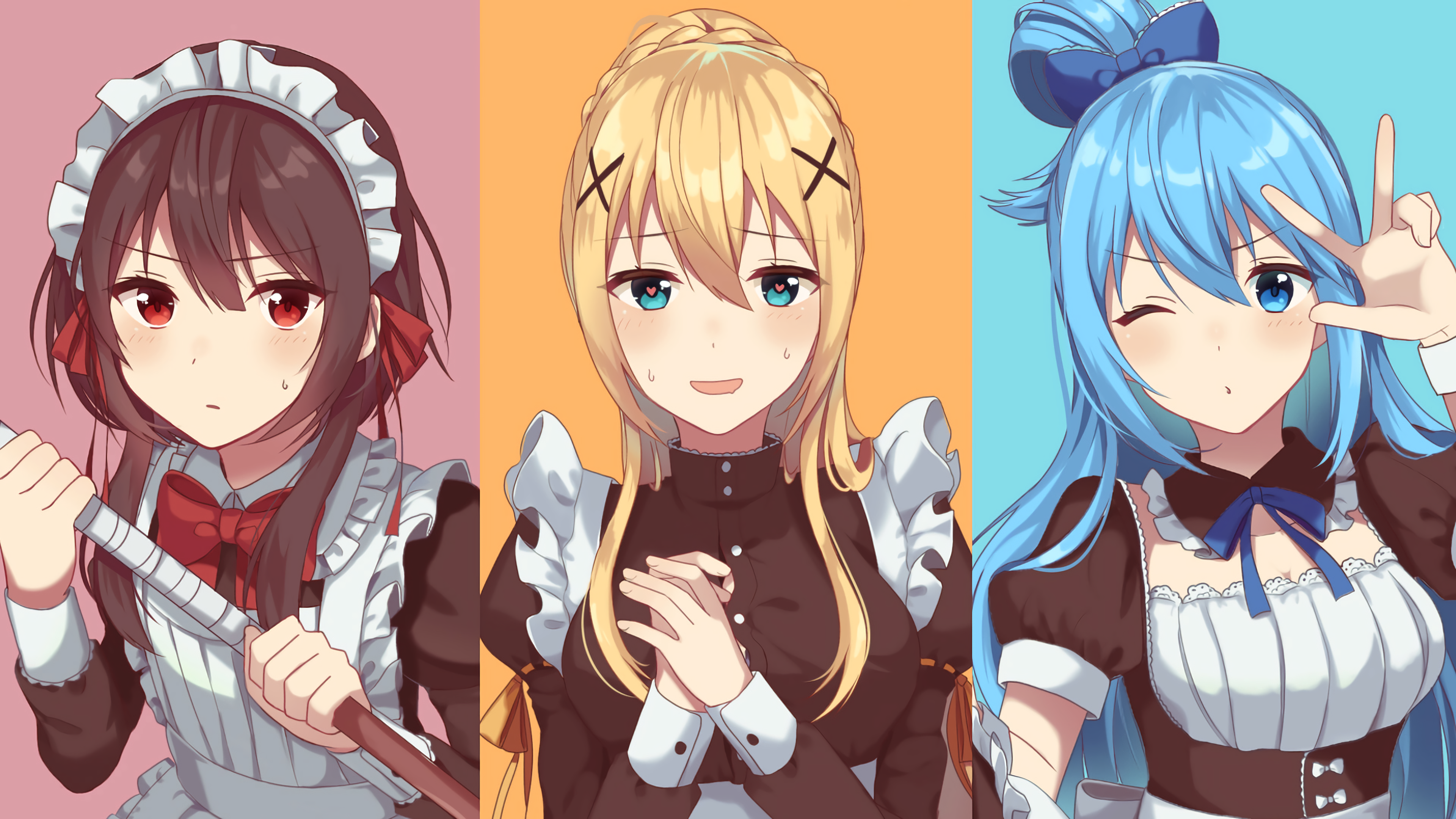 绝美出云 动漫 女孩 女仆装 手机壁纸 3840×2160