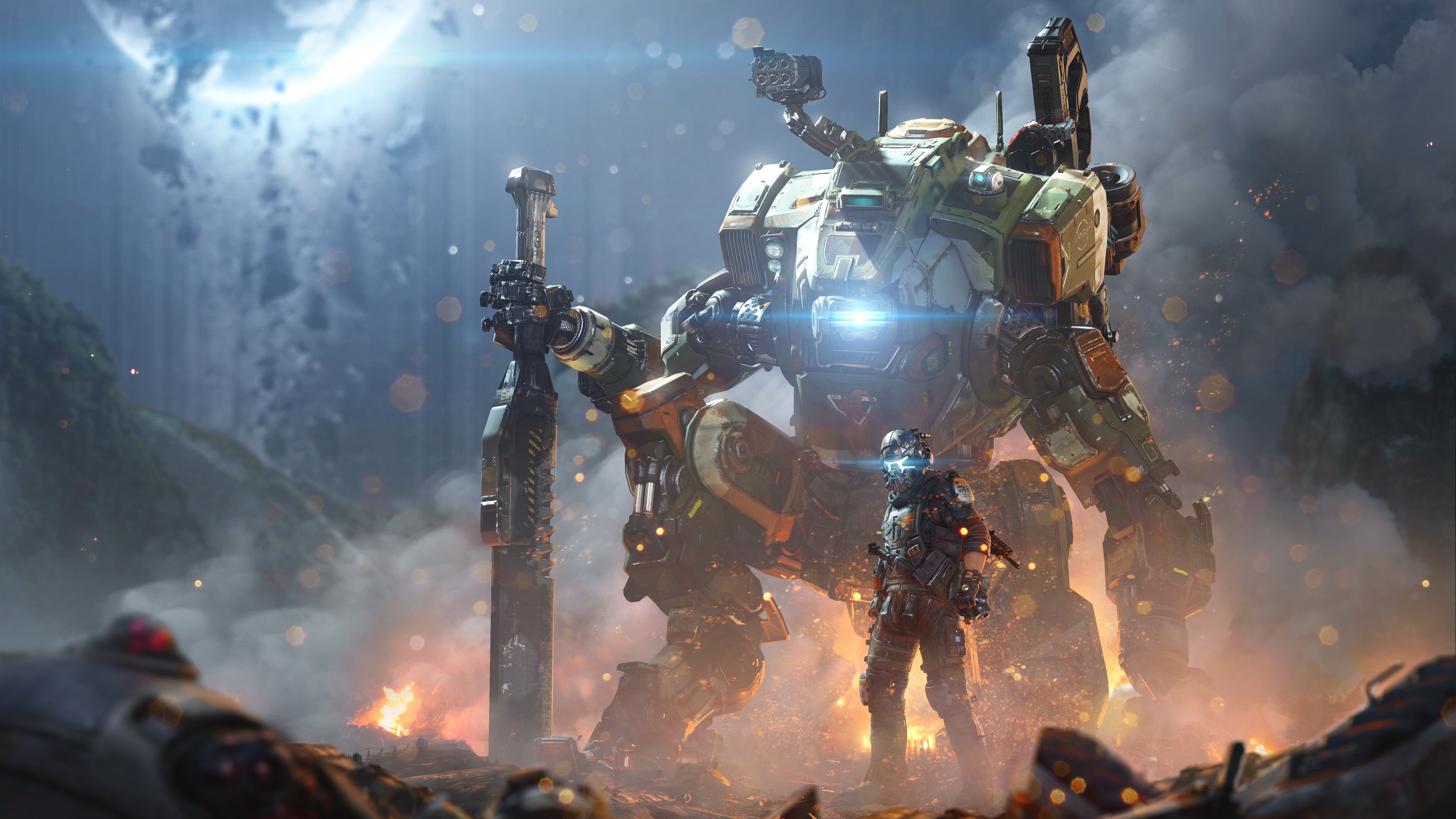 电子游戏 泰坦坠落 机甲 未来世界 未来主义 机器人 4K高清壁纸 5486×3085