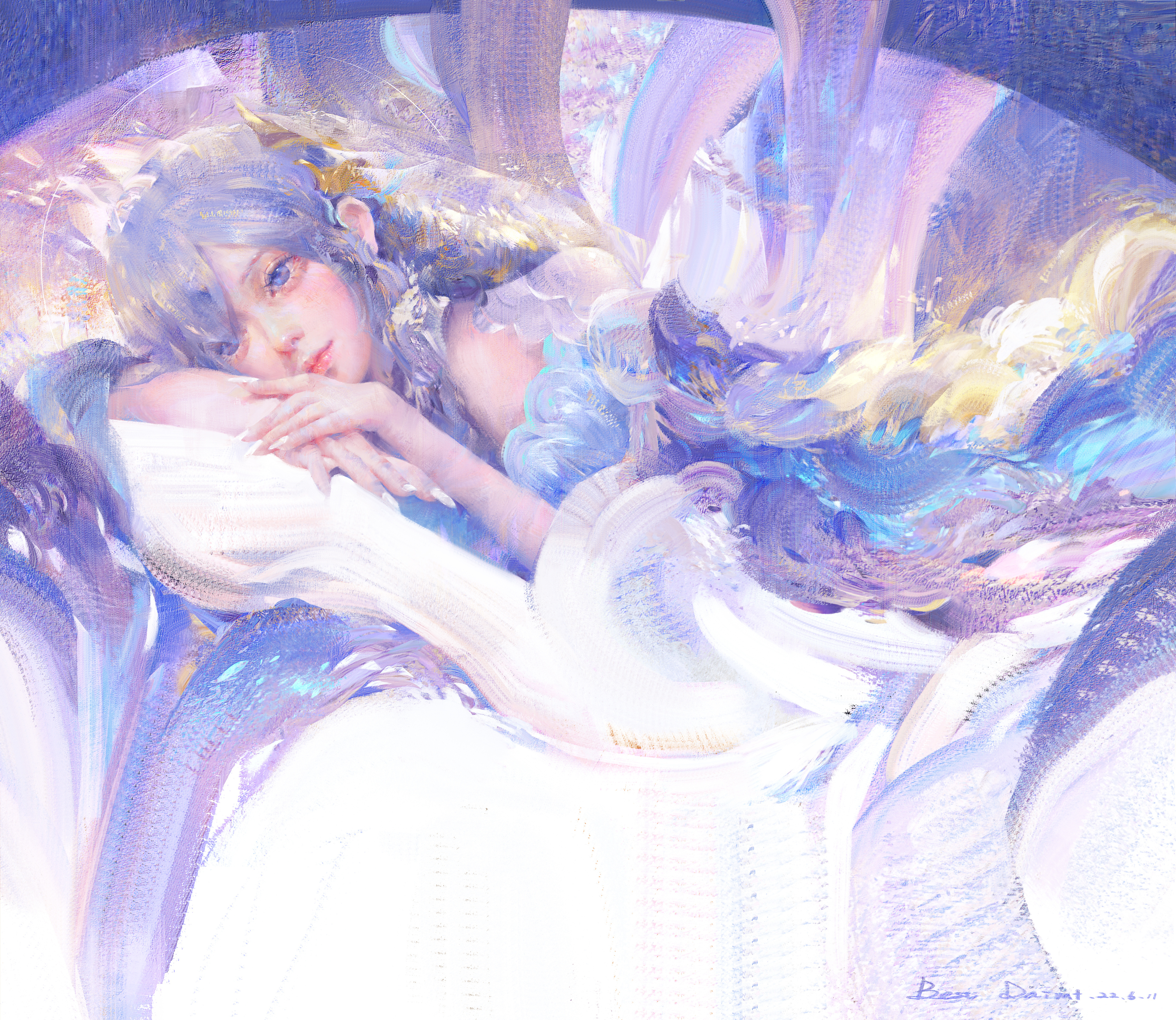 绚丽动漫 女孩 AI艺术 壁纸 4063×3522