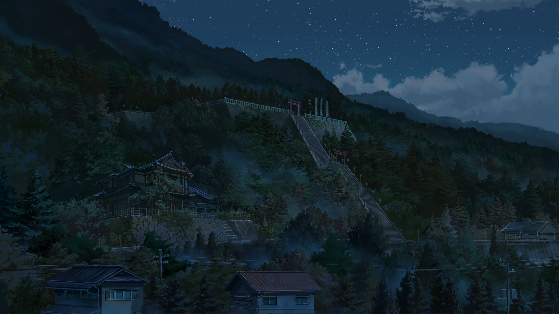 新海诚 动画 夜 壁纸 3840×2160