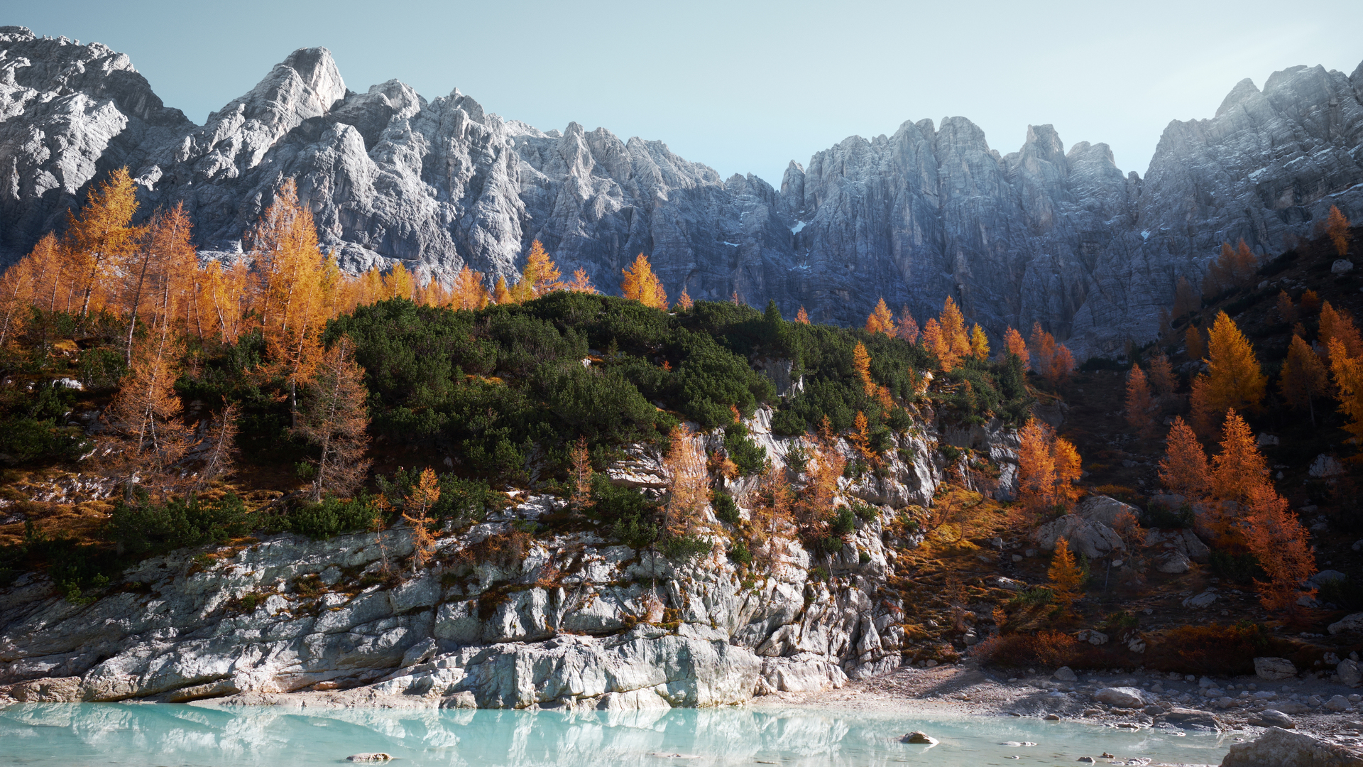 山脉 自然 湖泊 树木 岩石 天空 风景 壁纸 6000×4000