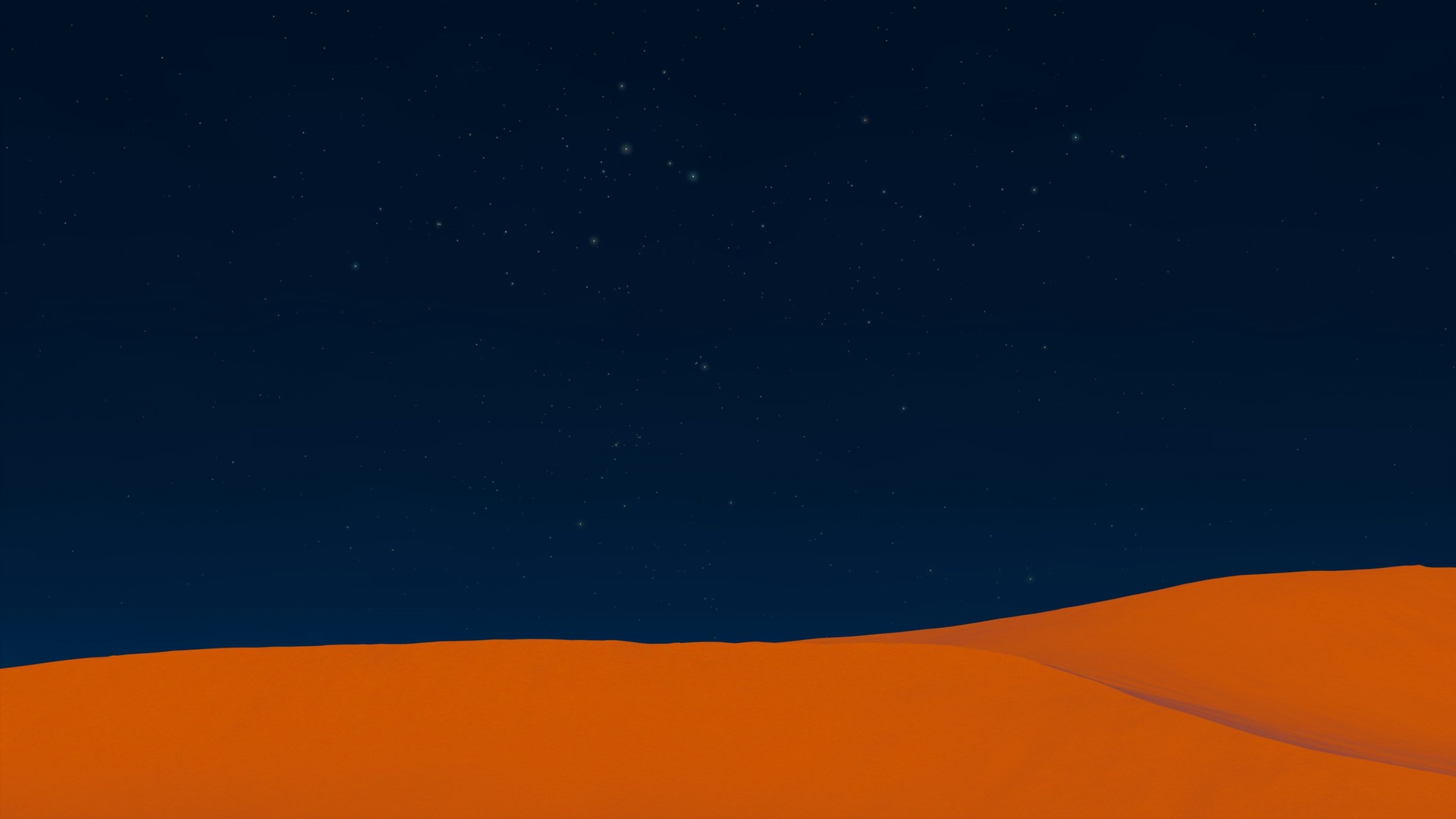 游戏CG风景 极简主义 天空 星星 沙漠 沙丘 4K高清壁纸 3840×2160