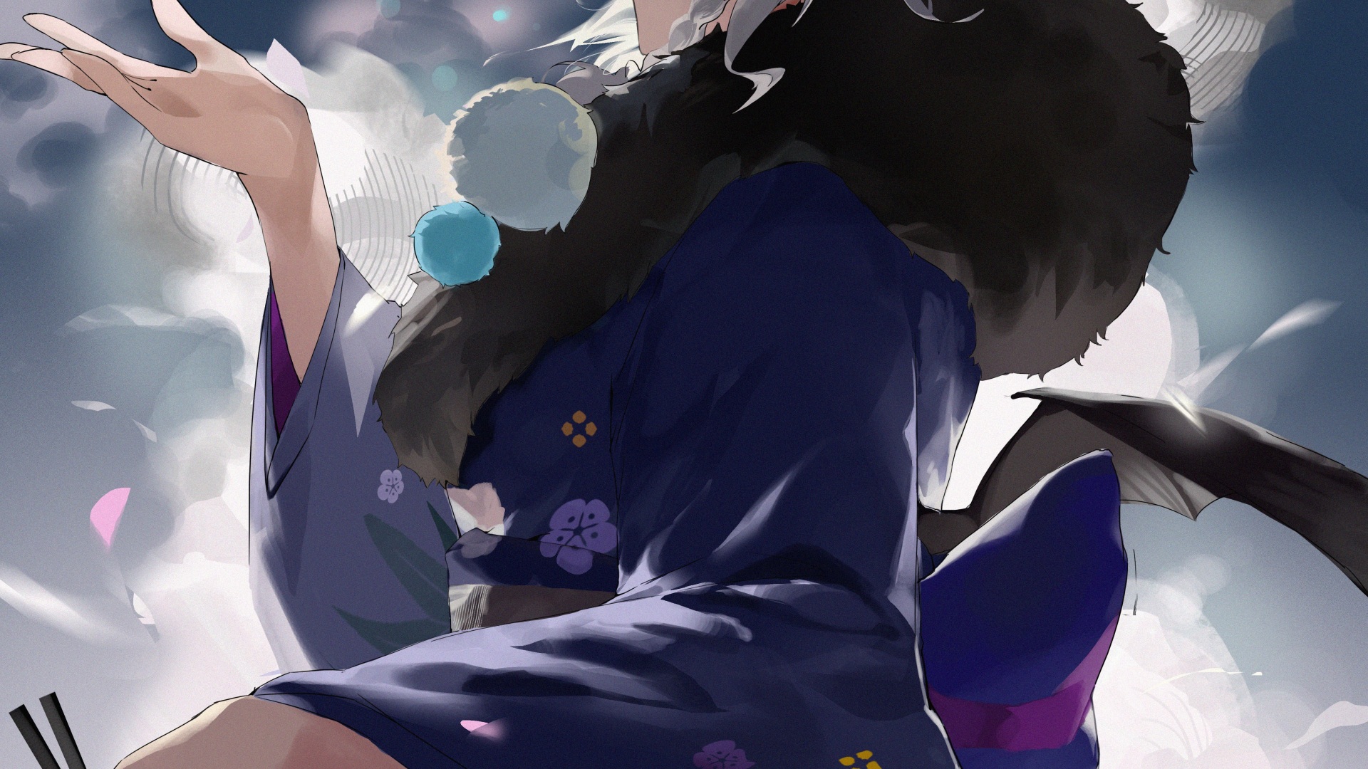 动漫 花瓣 女孩 手机 4K高清壁纸 4650×8268