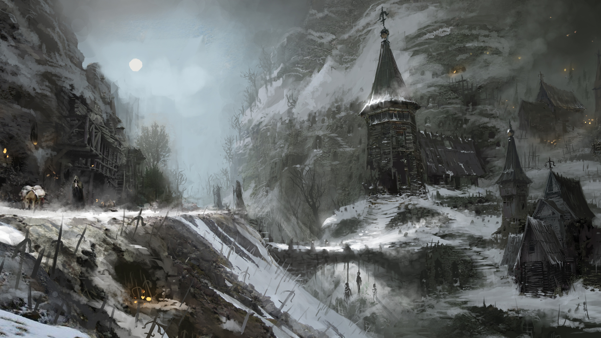 超清暴雪 暗黑破坏神 游戏CG 幻想 AI艺术 无水印壁纸 6000×2500