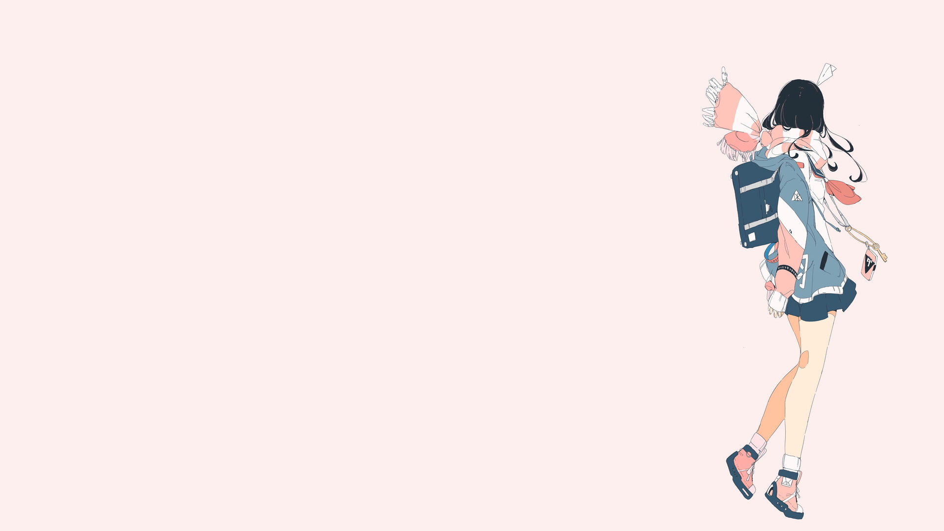 动漫 动漫女孩 粉红色 街头服饰 校服 电脑 桌面壁纸 3840×2160
