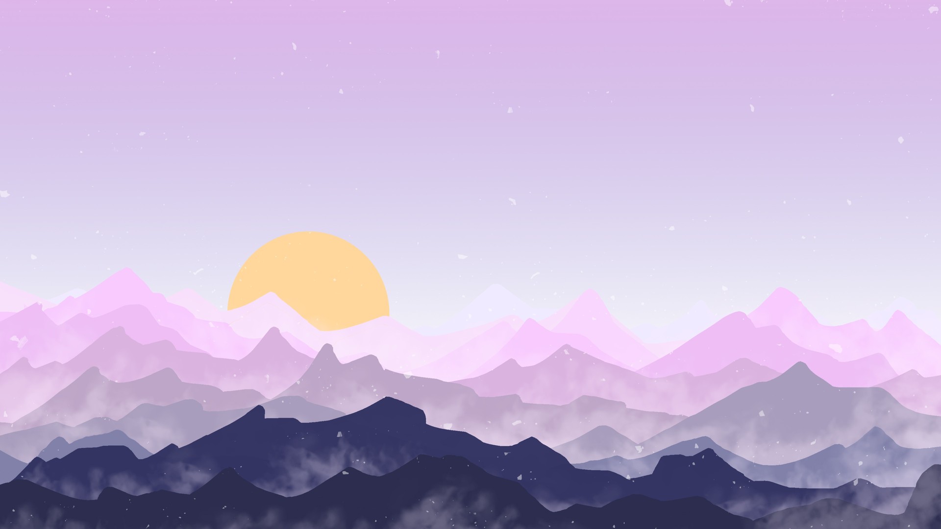 经典抽象 太阳 AI艺术 山脉 自然 风景 电脑 壁纸 3840×2160
