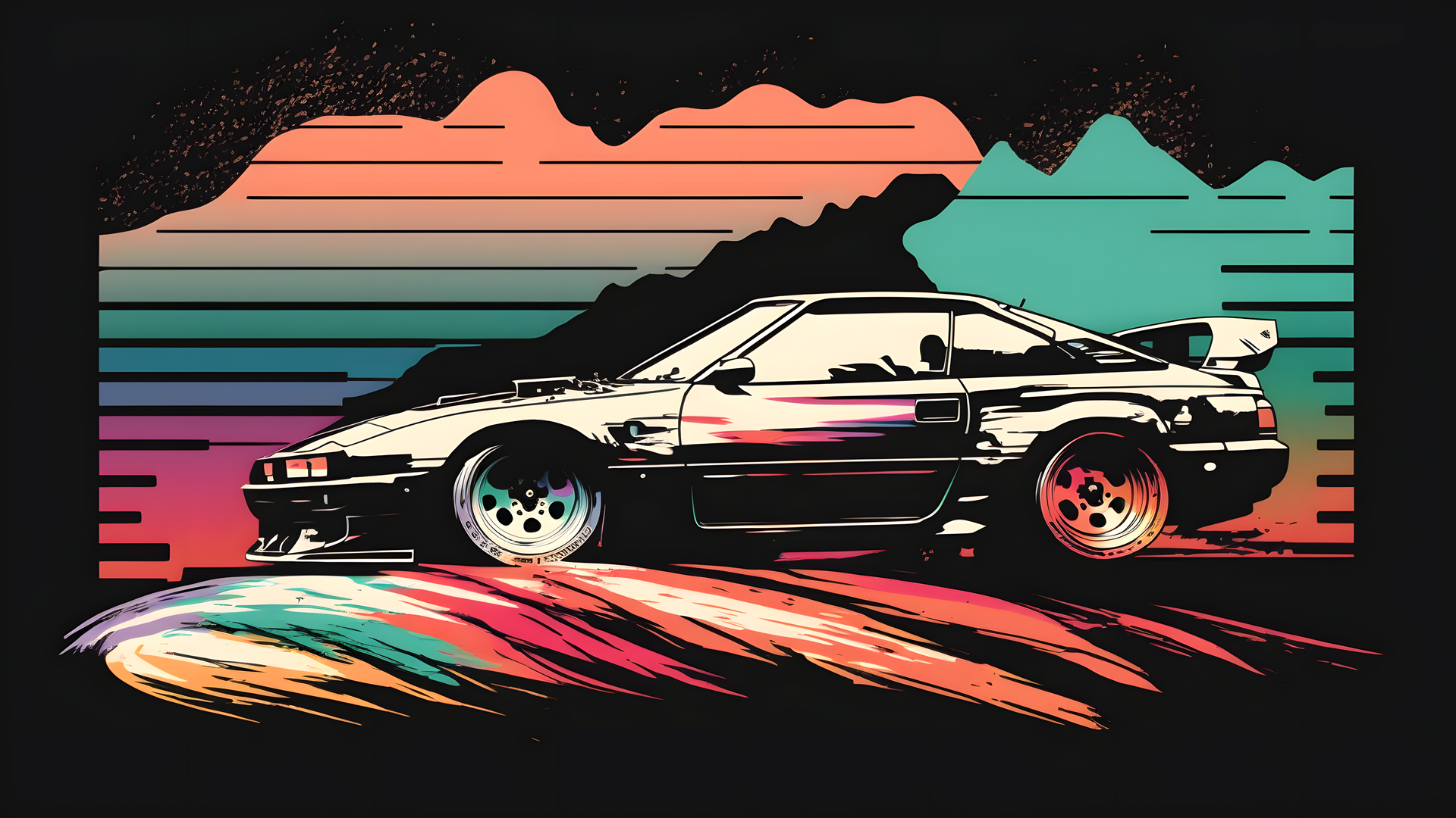 汽车 彩色 极简主义 壁纸 3840×2160