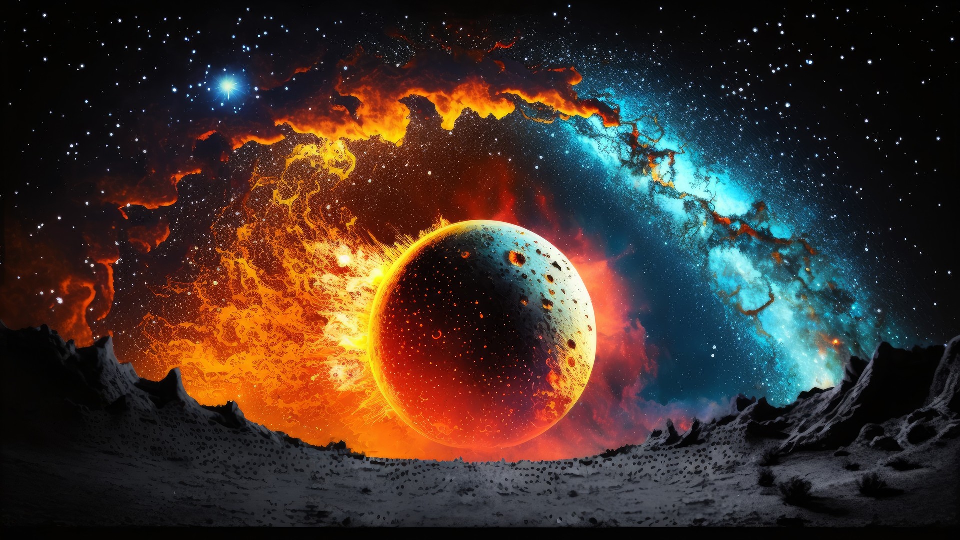 艺术 插图 行星 星云 太空 恒星 伽利 电脑 无水印壁纸 4579×2616