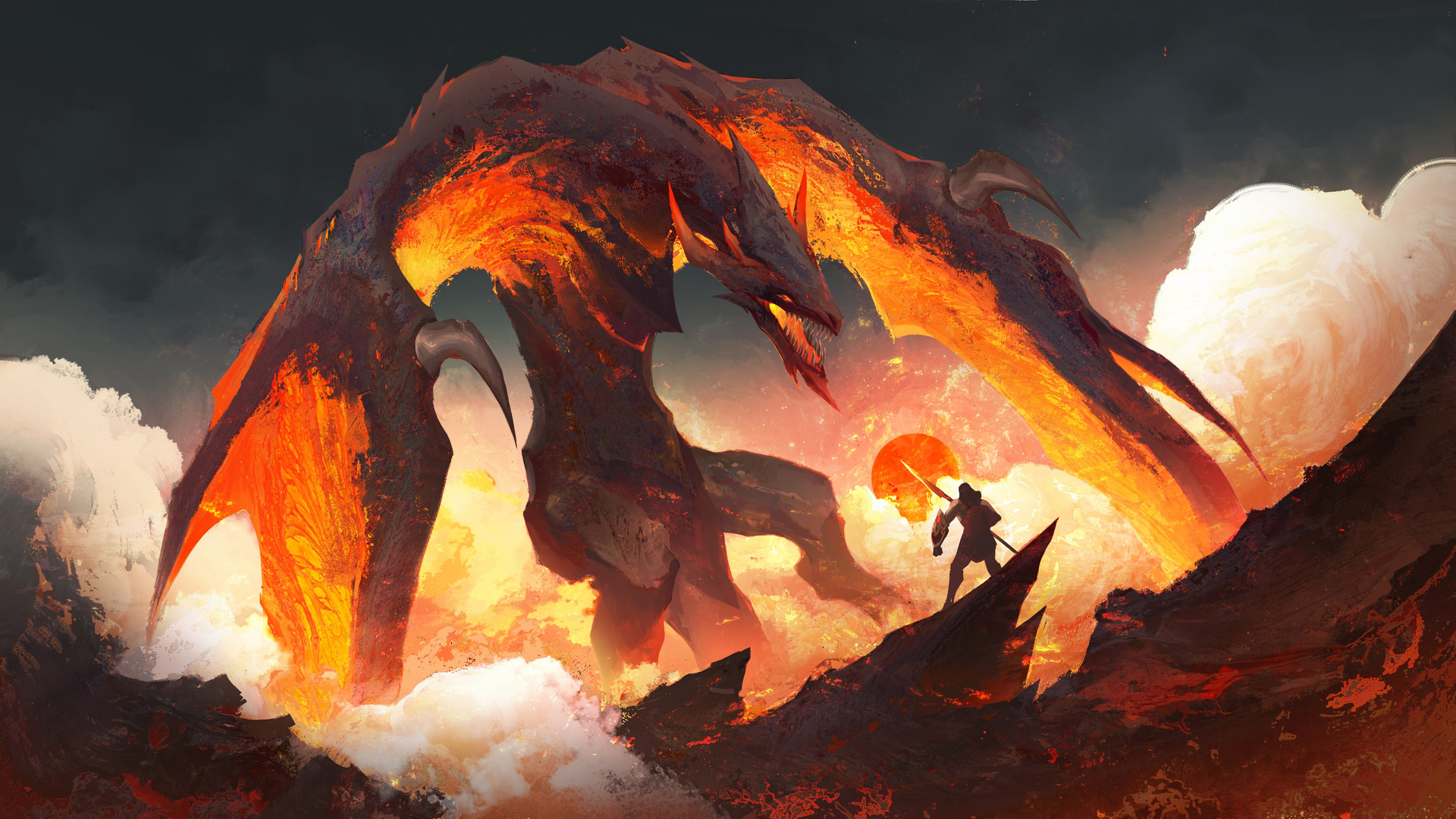 AI艺术 奇幻艺术 战斗 绘画 概念设计 游戏 场景 电脑 4K高清壁纸 3840×2160