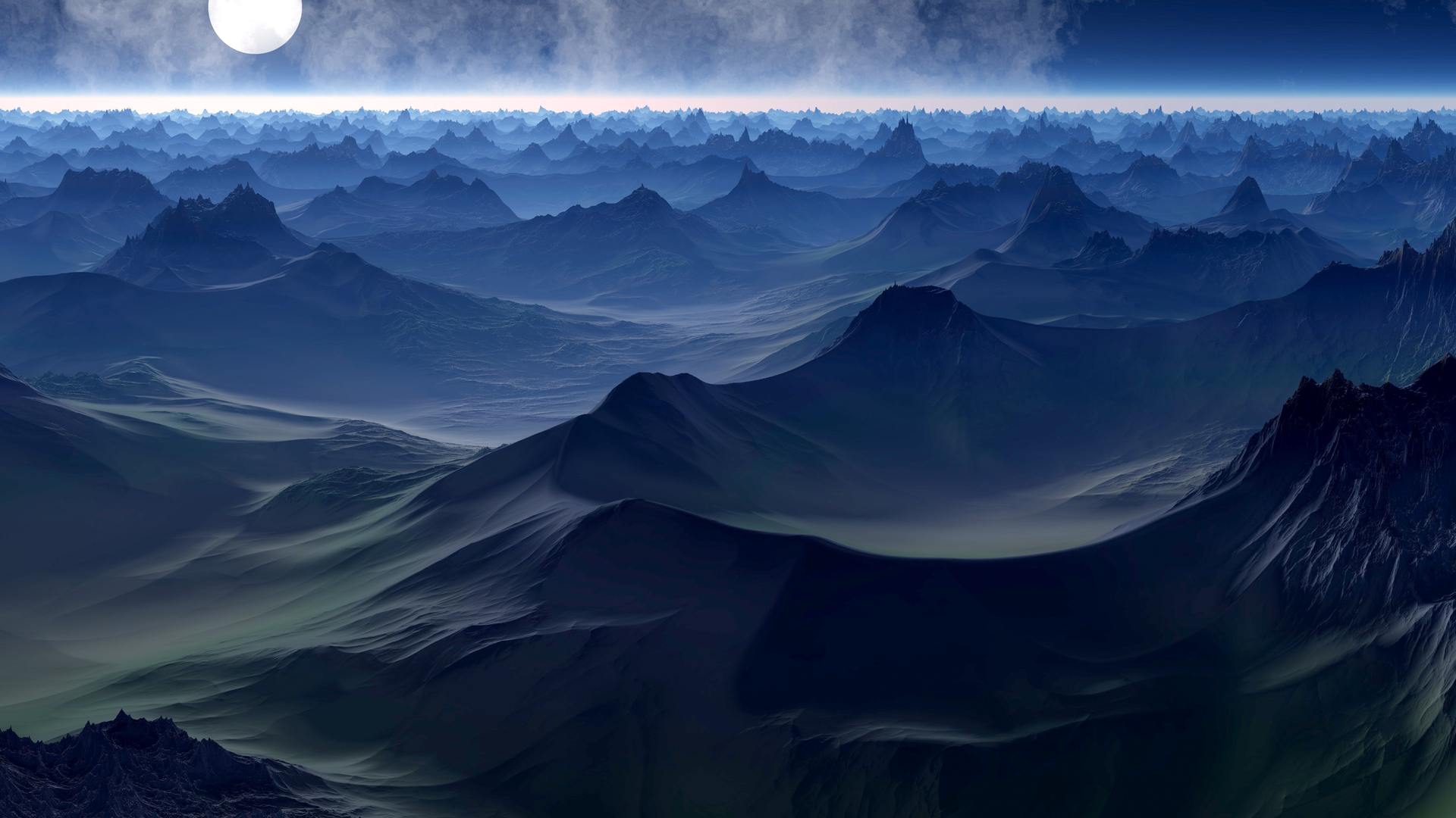 热门山 夜 抽象 AI艺术 自然 风景 电脑 壁纸 4400×2600