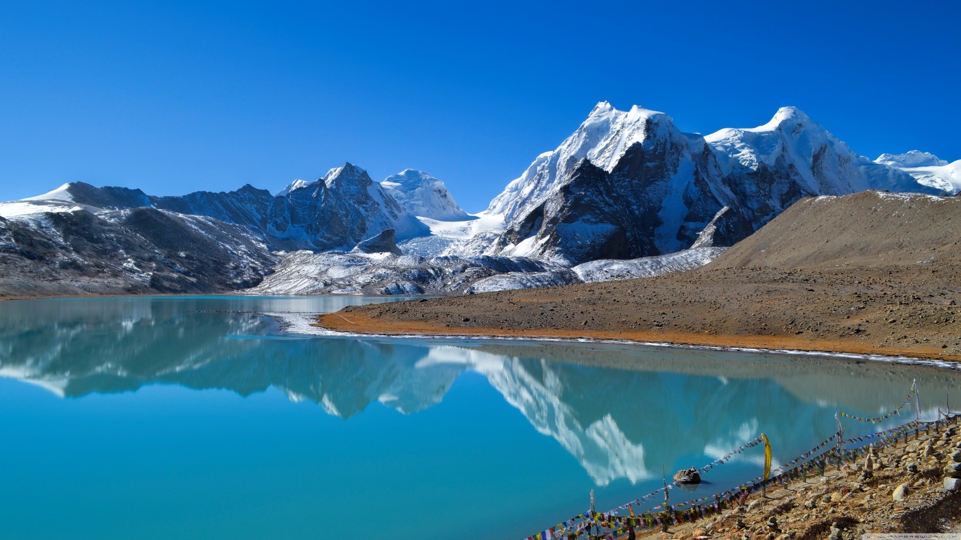 山 湖 雪 风景 自然 水 反射 户外 雪峰 天空 电脑 无水印壁纸 3840×2160