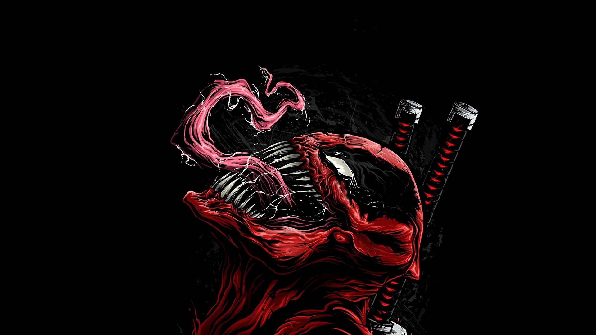 死侍 毒液 插图 漫画 漫威 超级英雄 电脑 壁纸 3840×2561