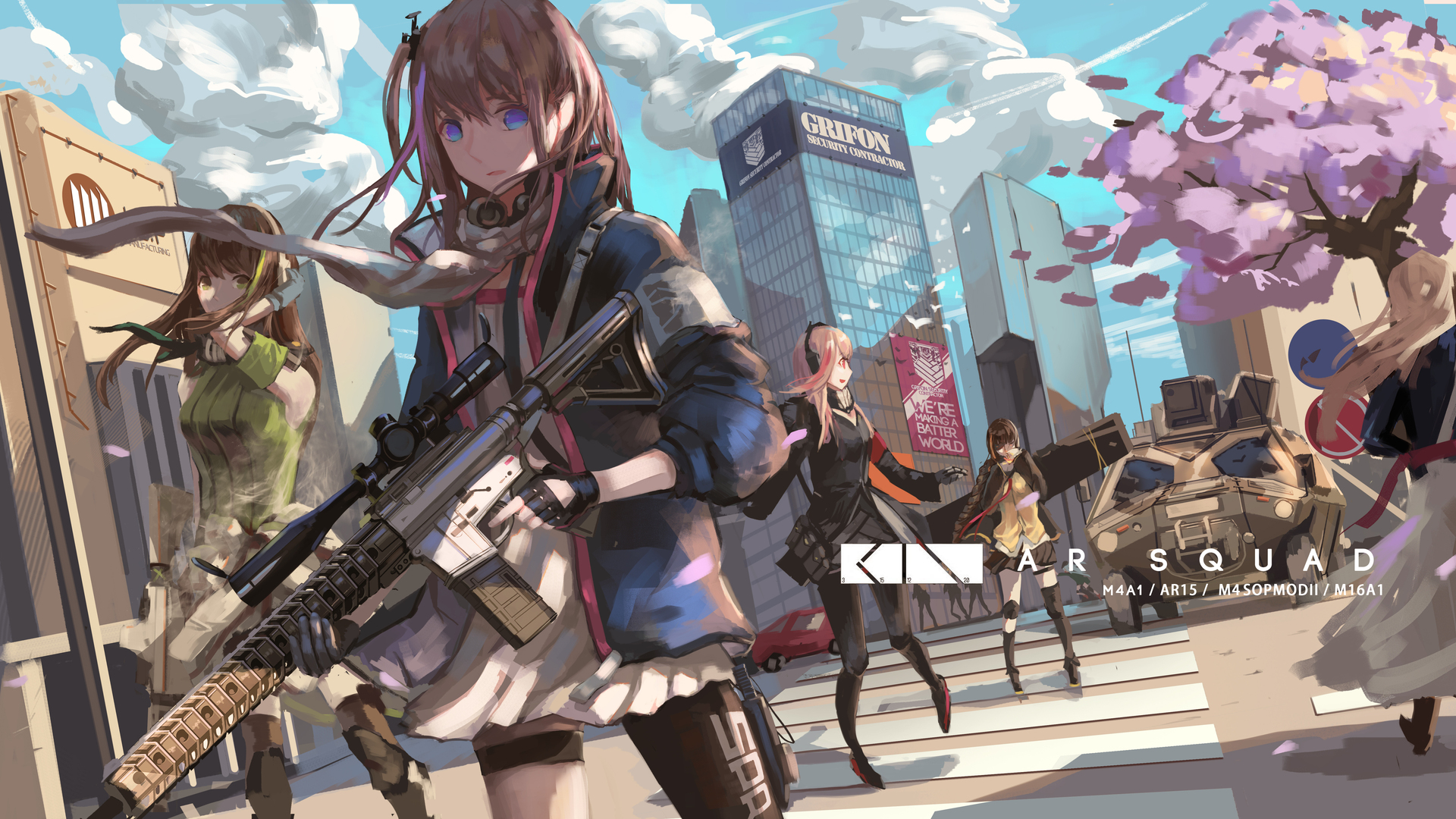 动漫 少女前线 枪支 女孩 战斗 绘画 艺术 游戏 电脑 4K高清壁纸 6021×3352