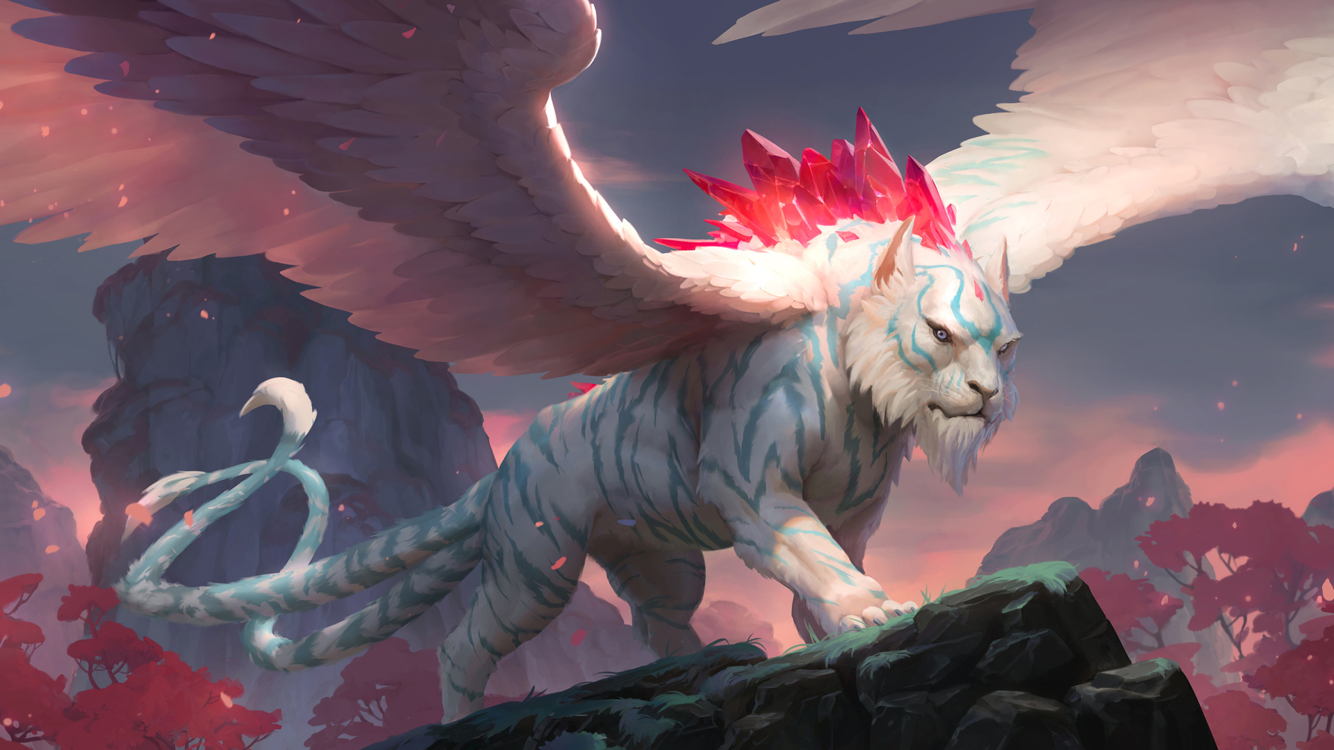 英雄联盟 奇幻艺术 游戏 生物 老虎 绘画 艺术 电脑 无水印壁纸 3840×2160