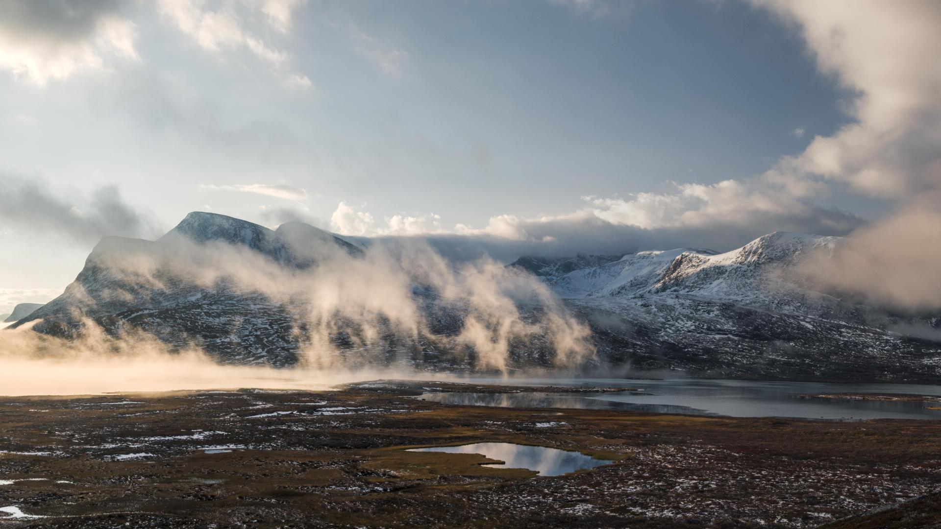 绚丽风景 自然 瑞典 雾 云 湖 河 电脑 高清壁纸 10364×4121