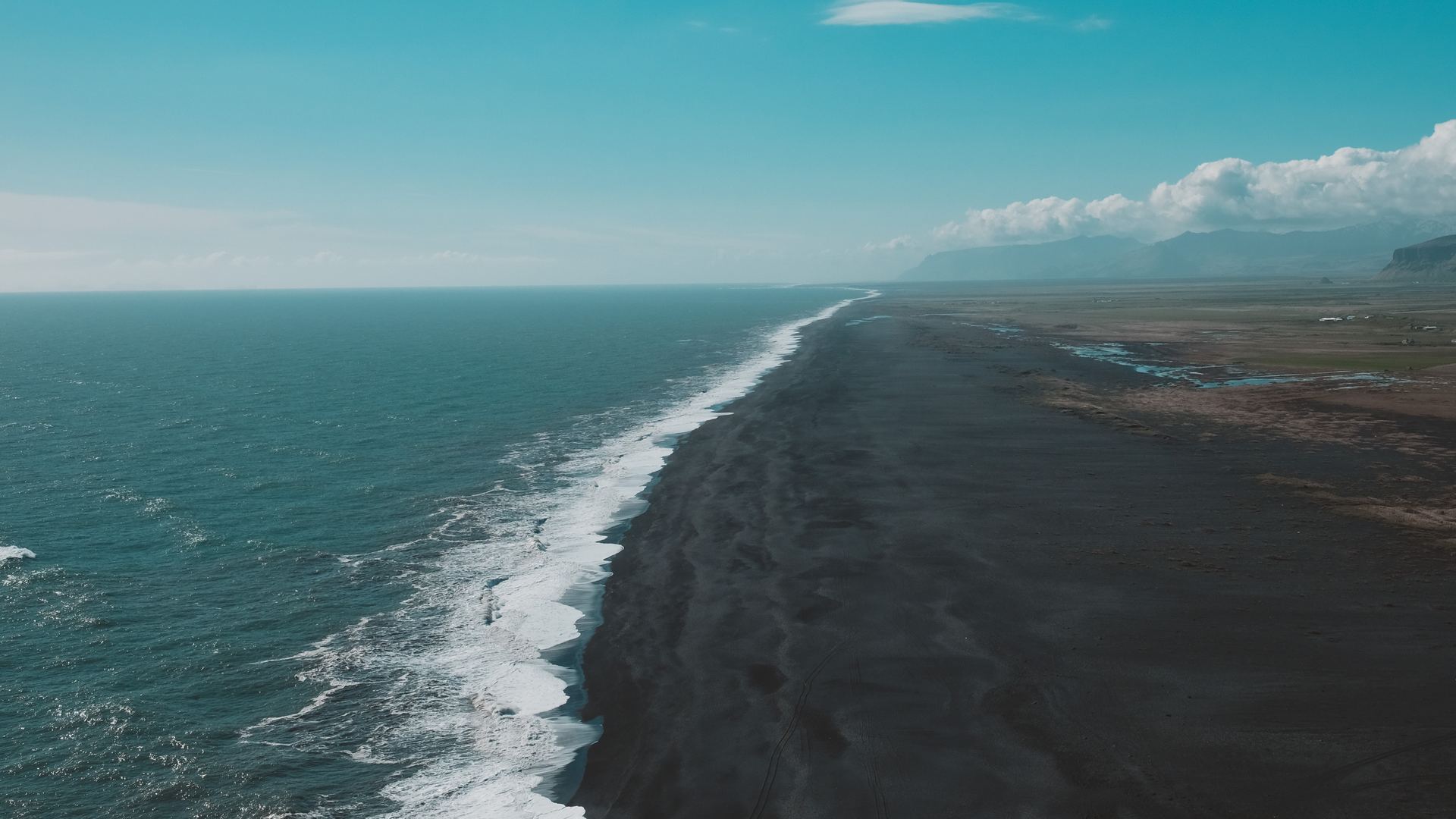 自然 水 海滩 冰岛 黑沙 大海 电脑 壁纸 3903×2602