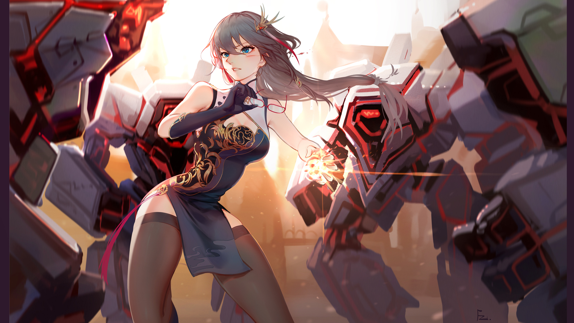 绚丽福华 动漫 女孩 原神 旗袍 电脑 壁纸 5900×3600
