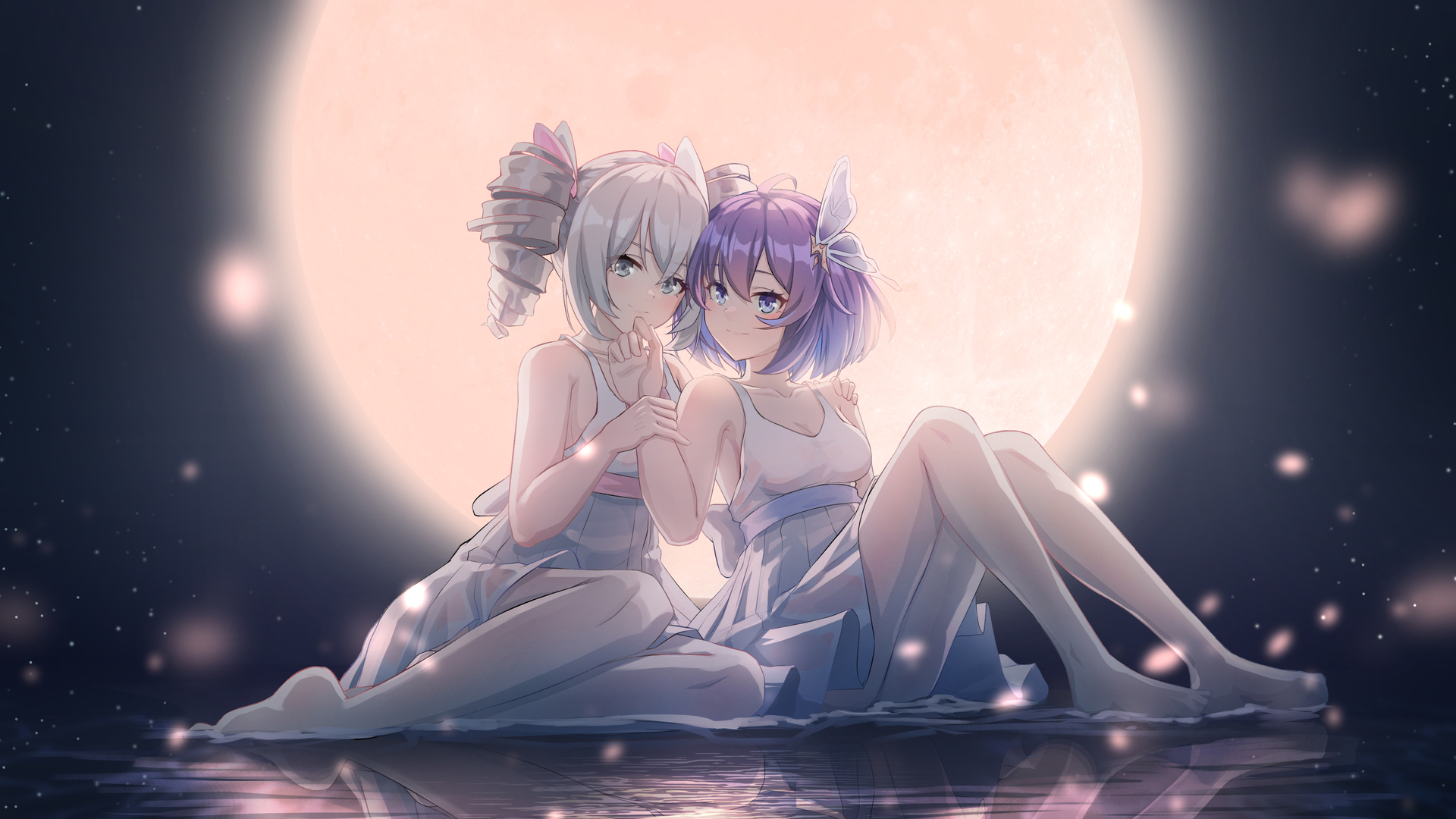热门娇小 女孩 动漫 AI艺术 白色 短发 长腿 电脑 壁纸 3840×2160