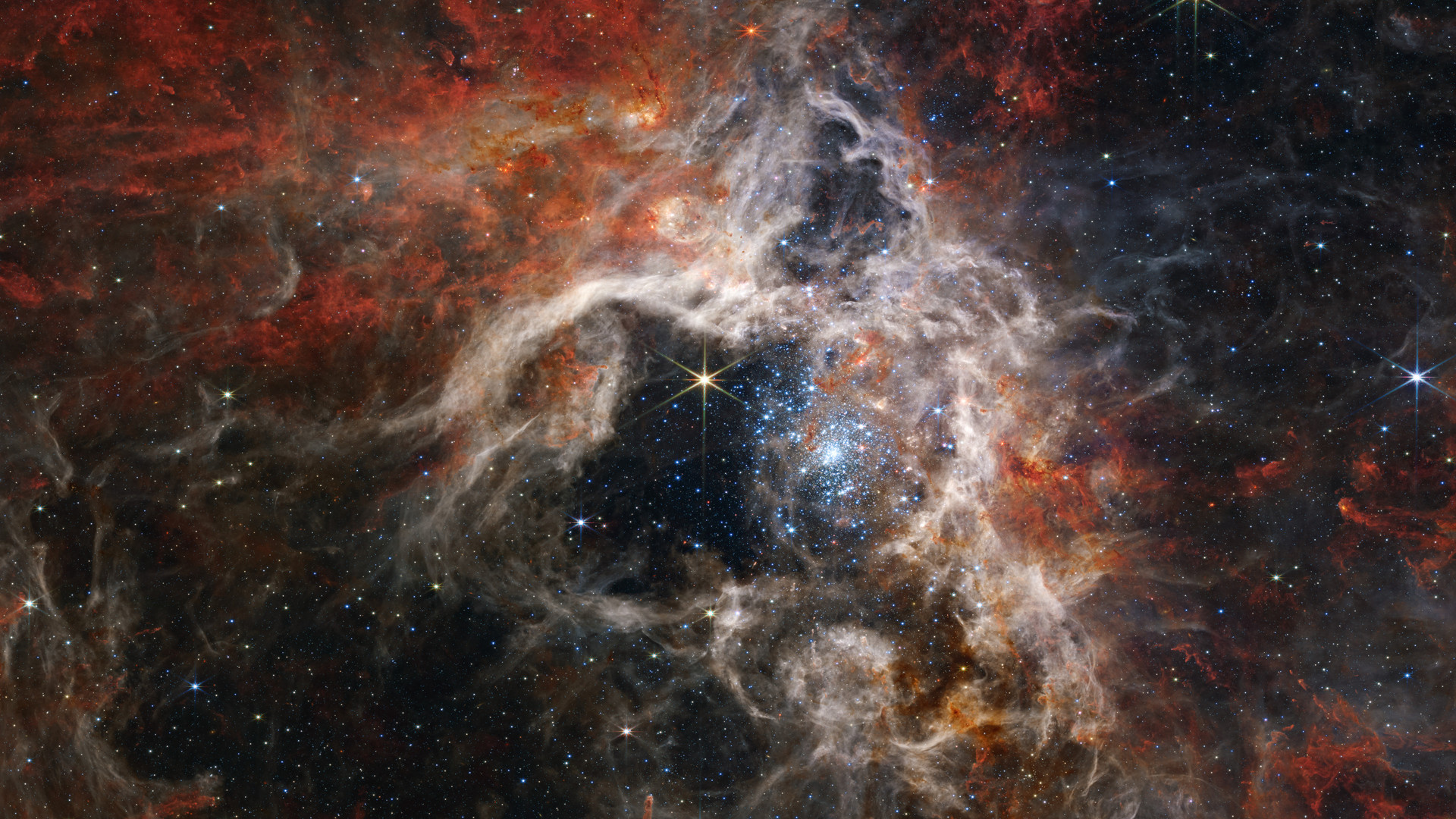 绚丽太空 望远镜 科学 红外 恒星 狼蛛 星云 电脑 手机壁纸 3840×2160