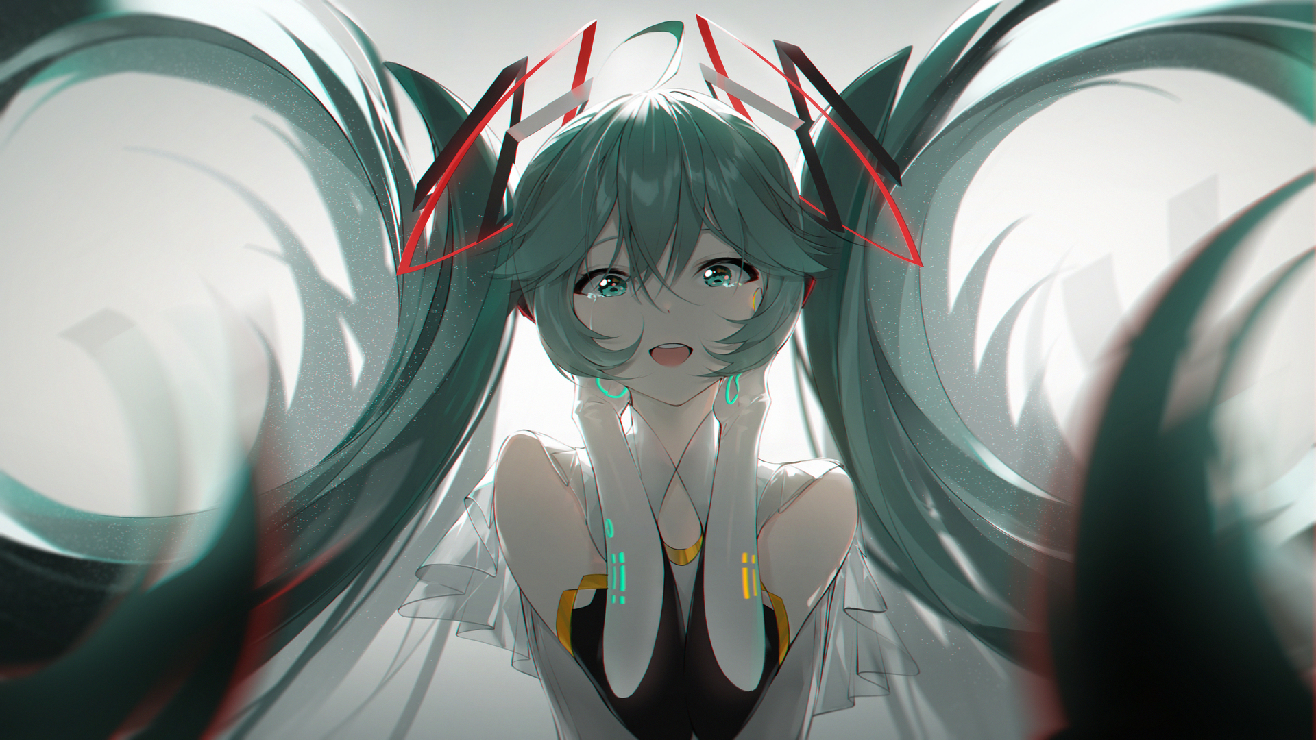 长发 眼泪 动漫 动漫女孩 小提琴 初音 双尾 电脑 4K高清壁纸 4961×2790