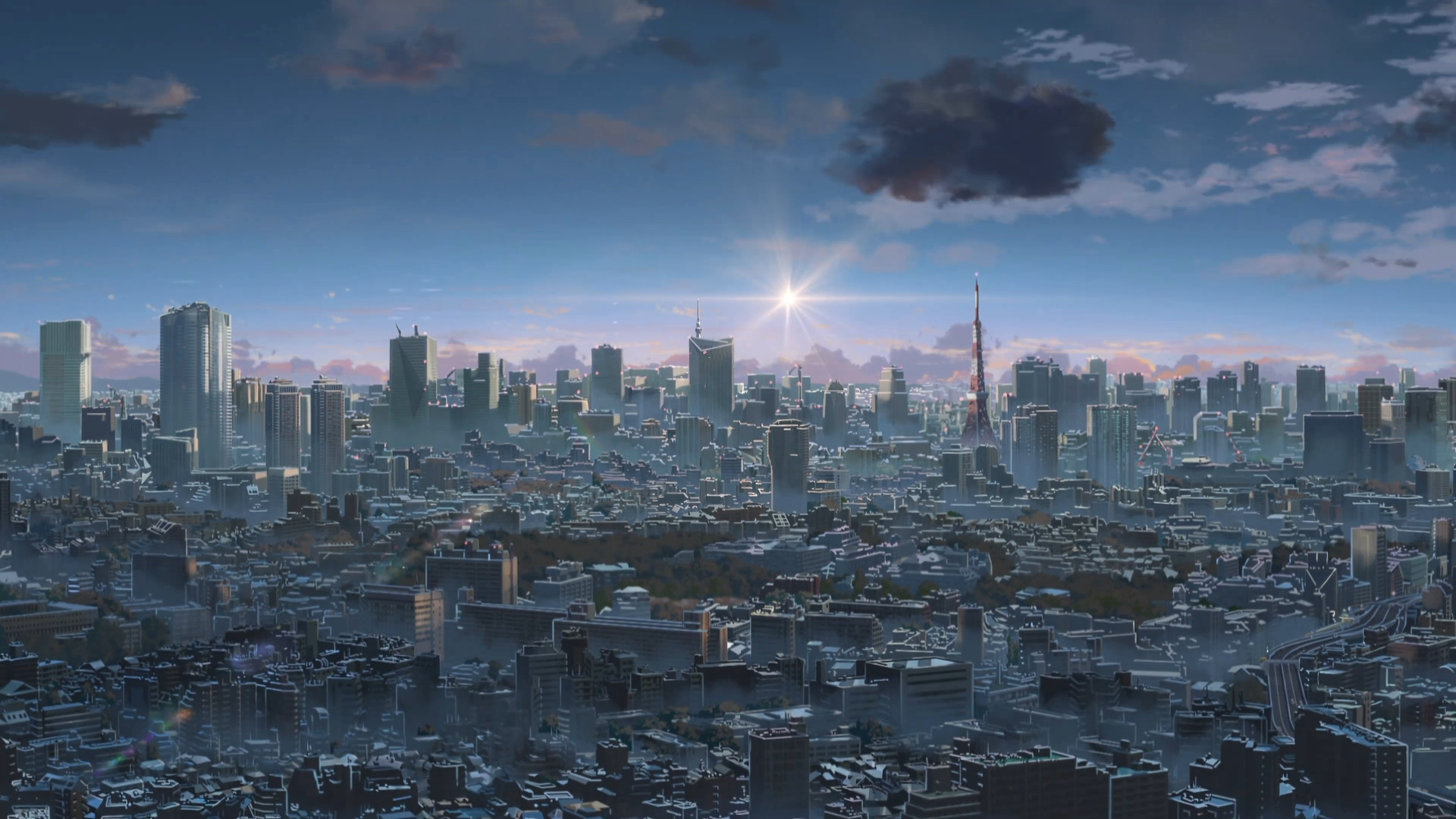 新海诚 动漫 城市 景观 动画 场景 电脑 壁纸 3840×2160