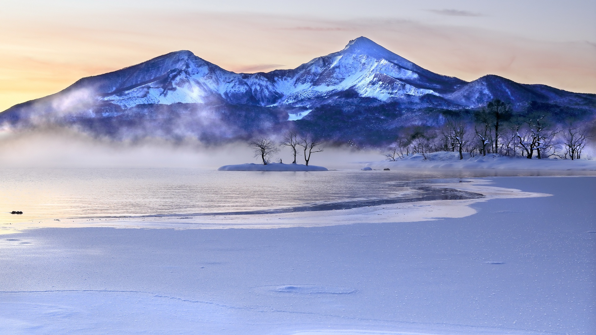 绝美风景 户外 冬天 寒冷 冰 雪 霜 山 自然 电脑 壁纸 3840×2160