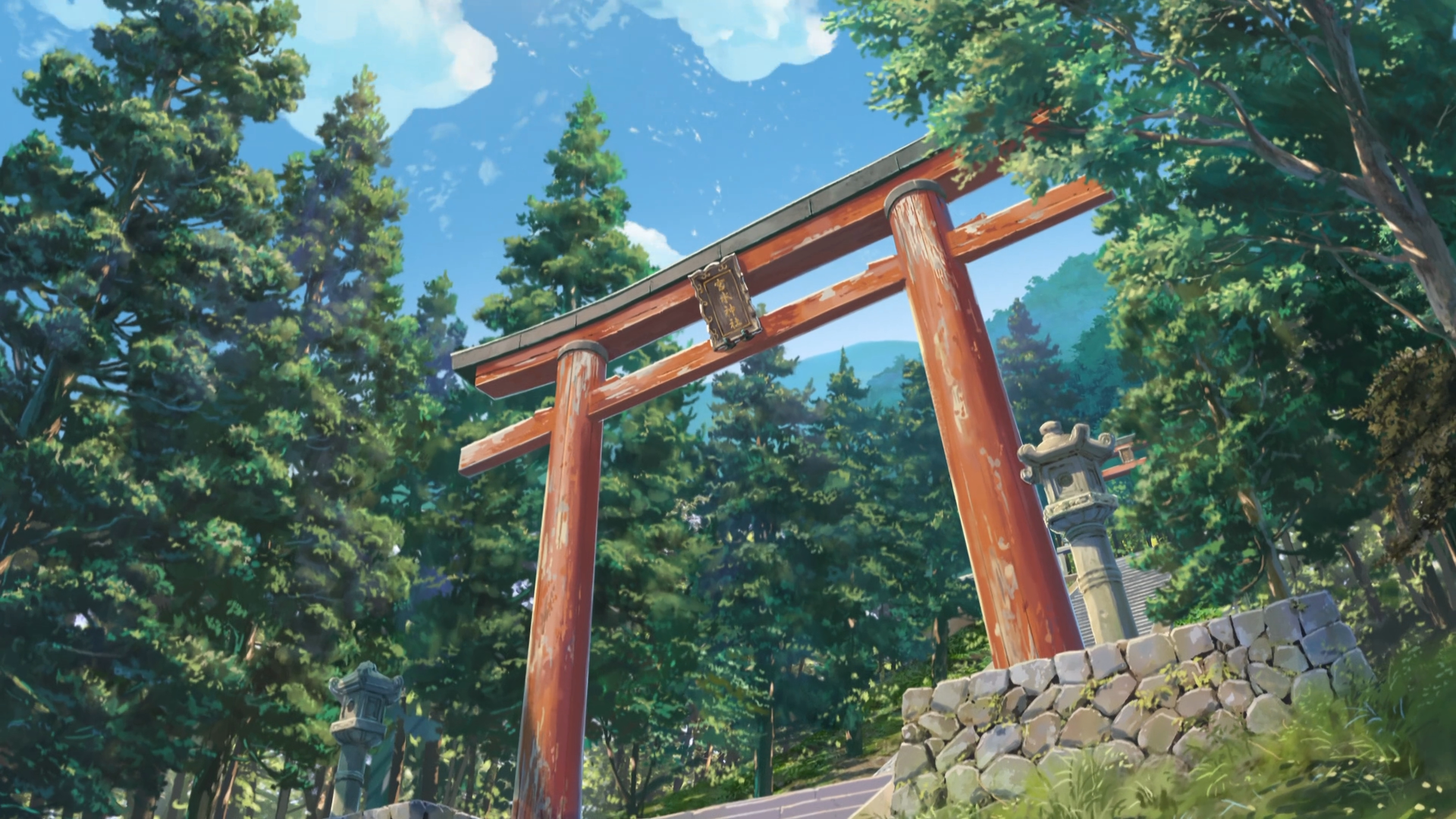 动漫 亚洲 树木 景观 自然 漫画 绘画 概念 电脑 4K高清壁纸 3840×2160