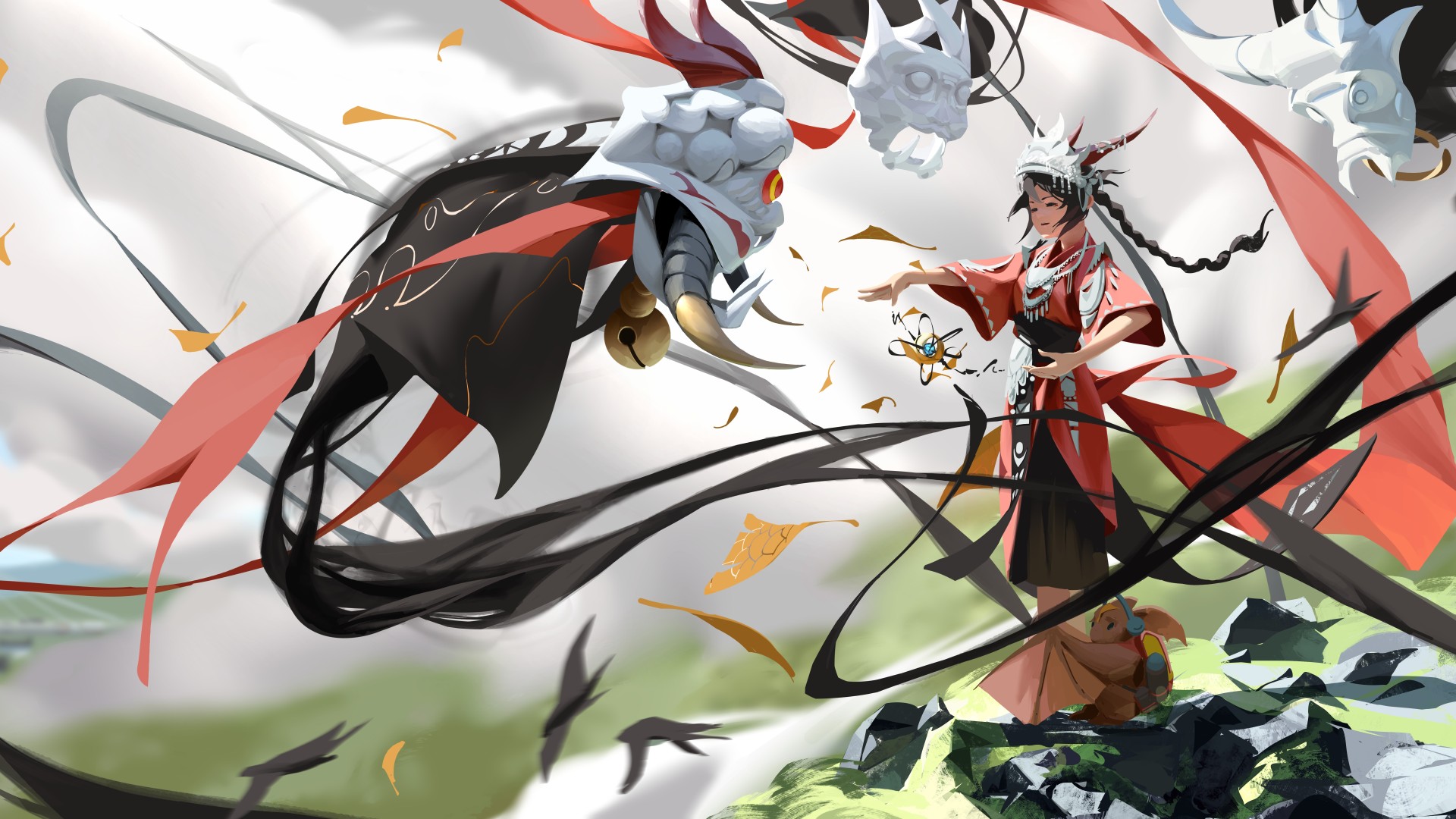 绚丽奇幻 女孩 漫画 派对 艺术 奇幻艺术 电脑 高清壁纸 9600×4320