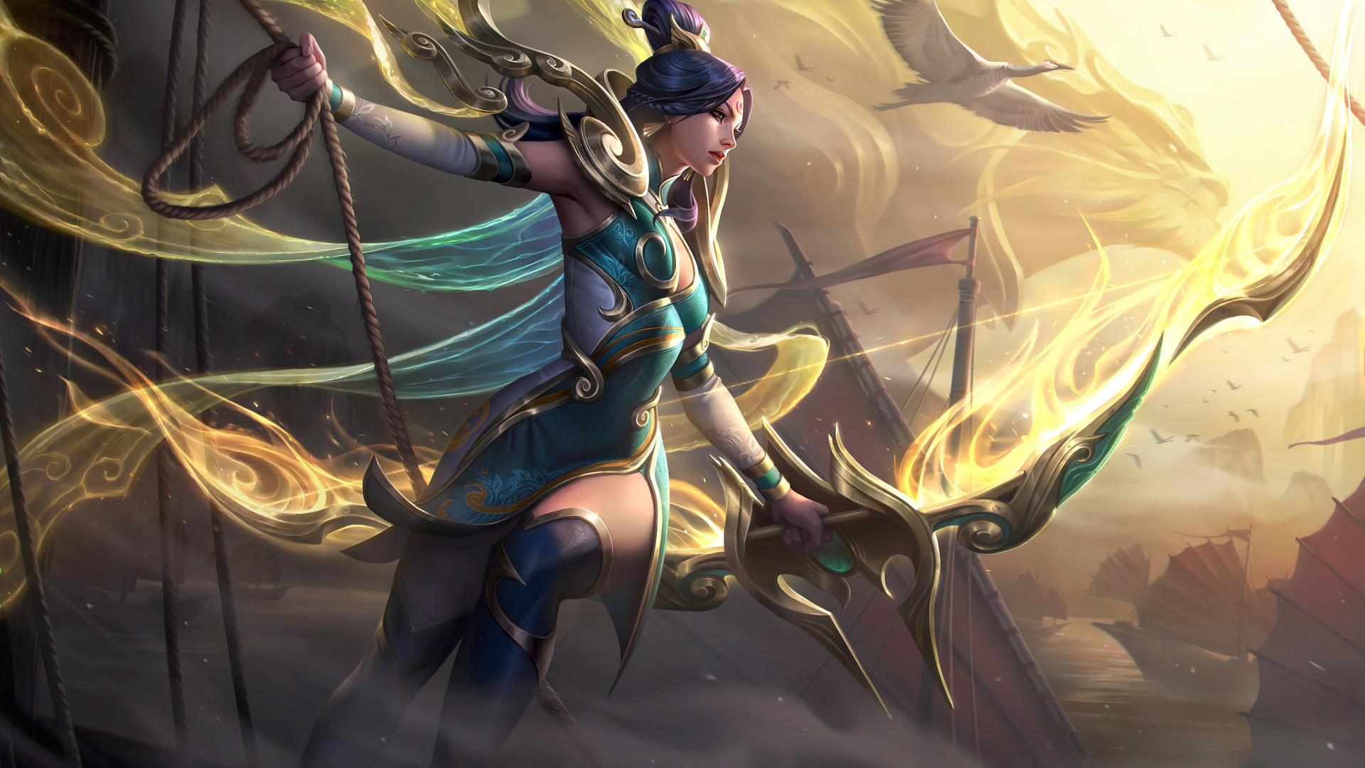 高清英雄联盟 游戏 人物 AI艺术 LOL 阿舍 电脑 桌面壁纸 7680×4320