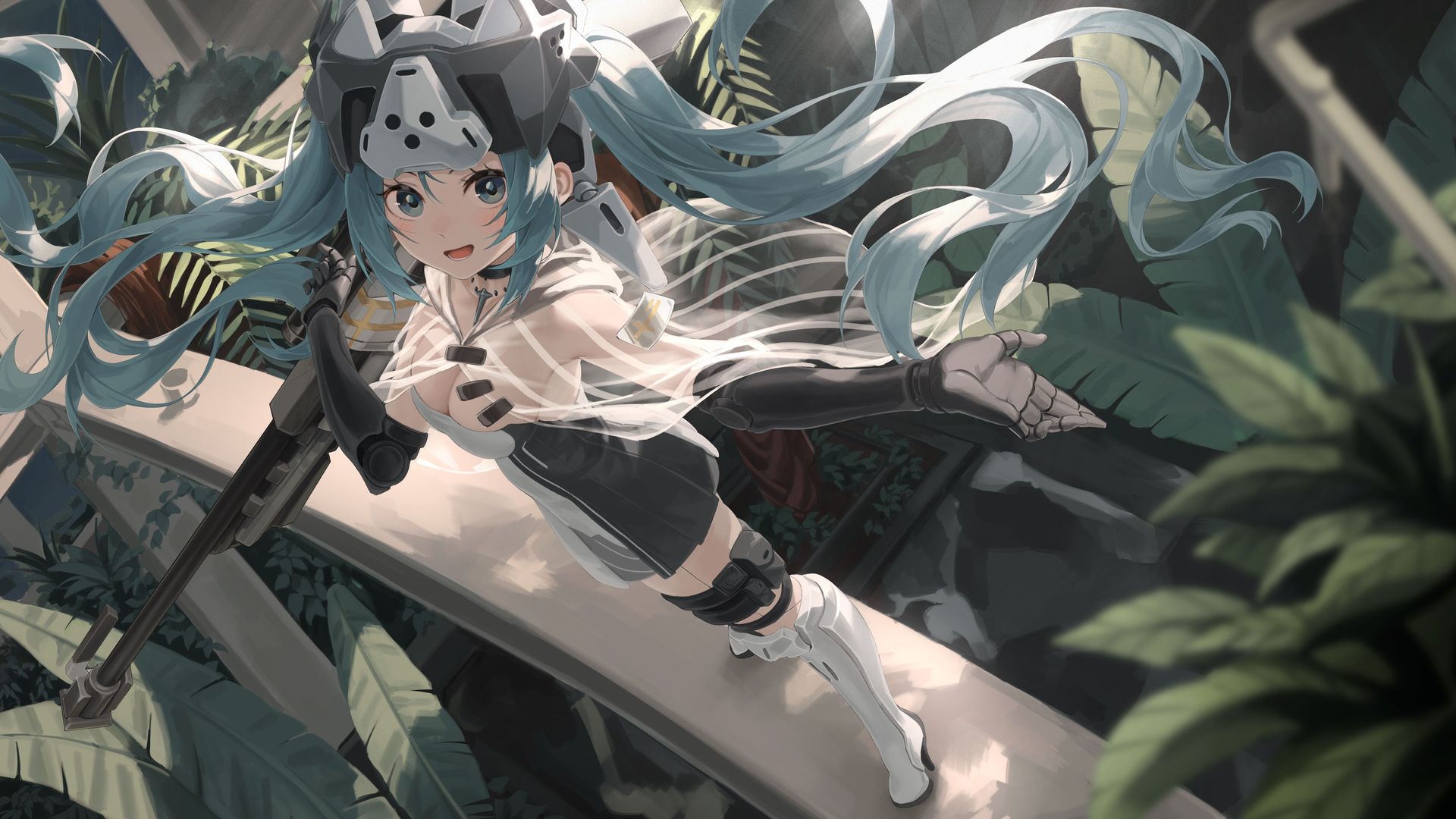 蕾乐艺 动漫 动漫女孩 少女前线 武器 双尾 电脑 壁纸 6985×4035
