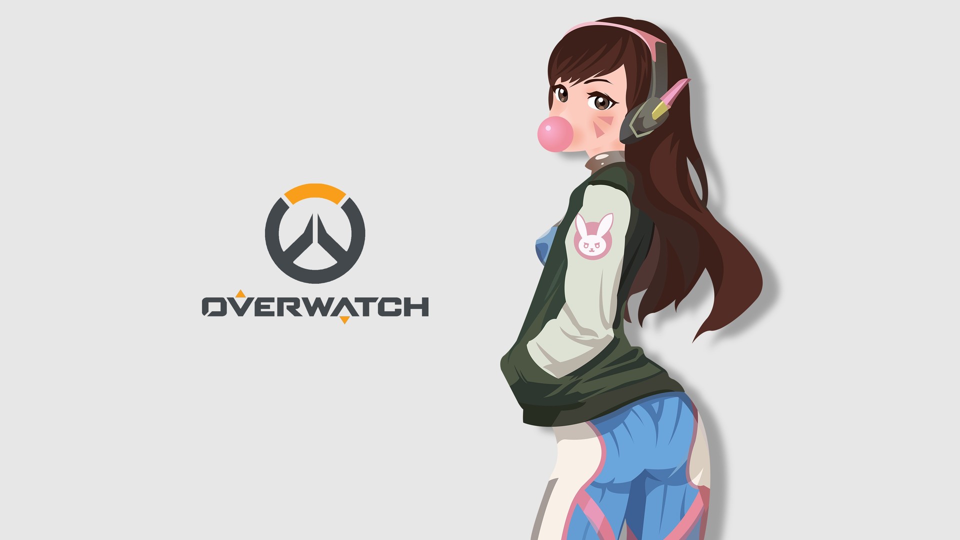 守望先锋 头发 动漫女孩 泡泡糖 游戏 办公 电脑 壁纸 3840×2160