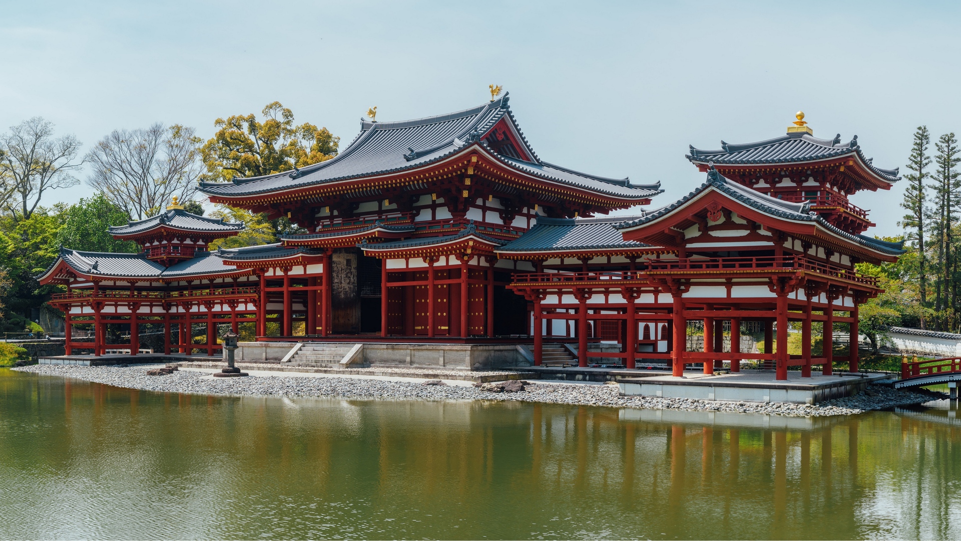 热门湖泊 花园 海岸 树木 建筑 宝塔 电脑 高清壁纸 3840×2160