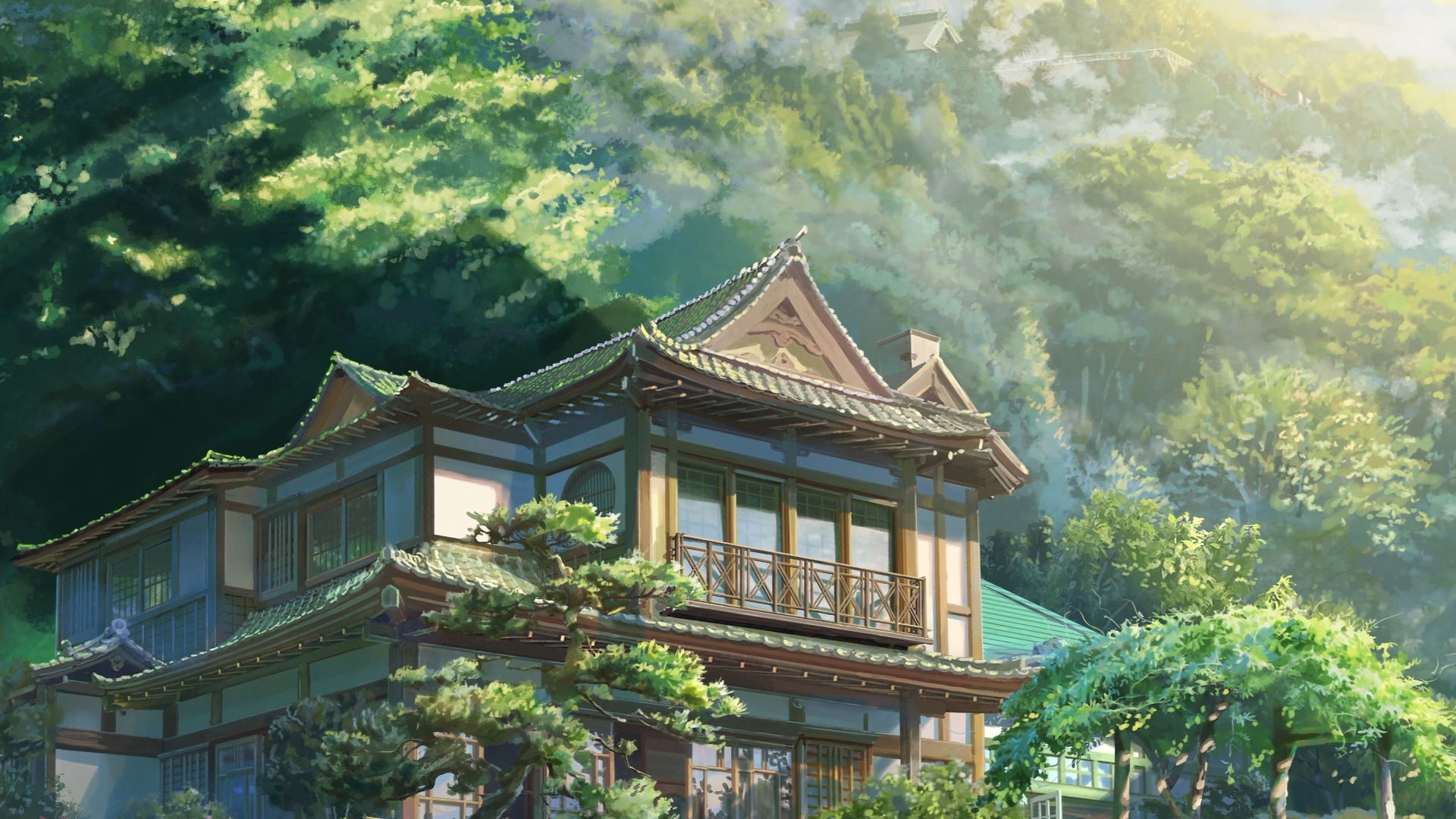 热门动漫 建筑 绿色 植物 治愈 漫画 电脑 4K壁纸 3840×2160