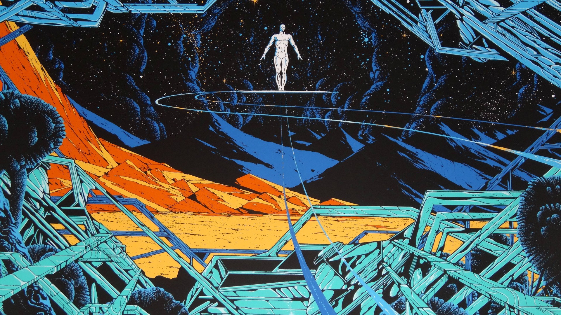 科幻 银色 冲浪者 概念 宇宙 飞船 电脑 壁纸 4896×3672
