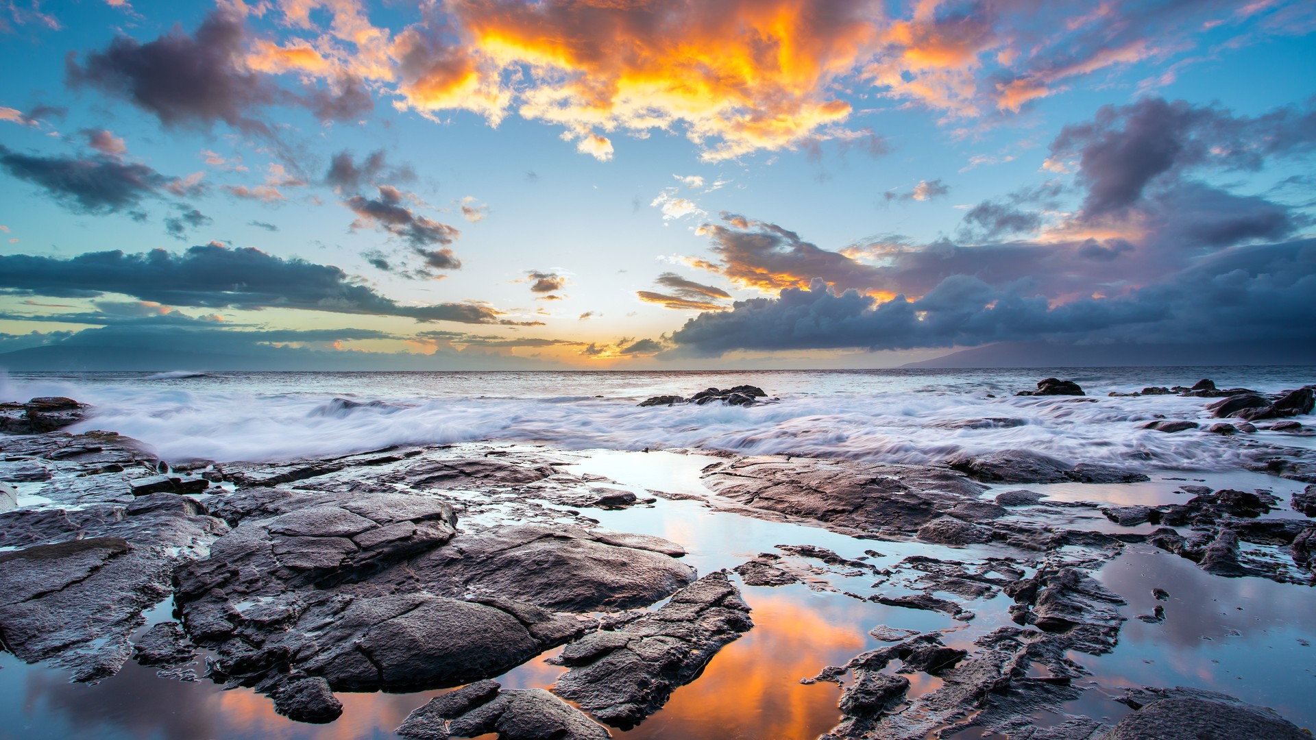 水 海 日落 海岸 云 海浪 石头 风景 自然 天空 阳光 电脑 4K壁纸 3840×2160