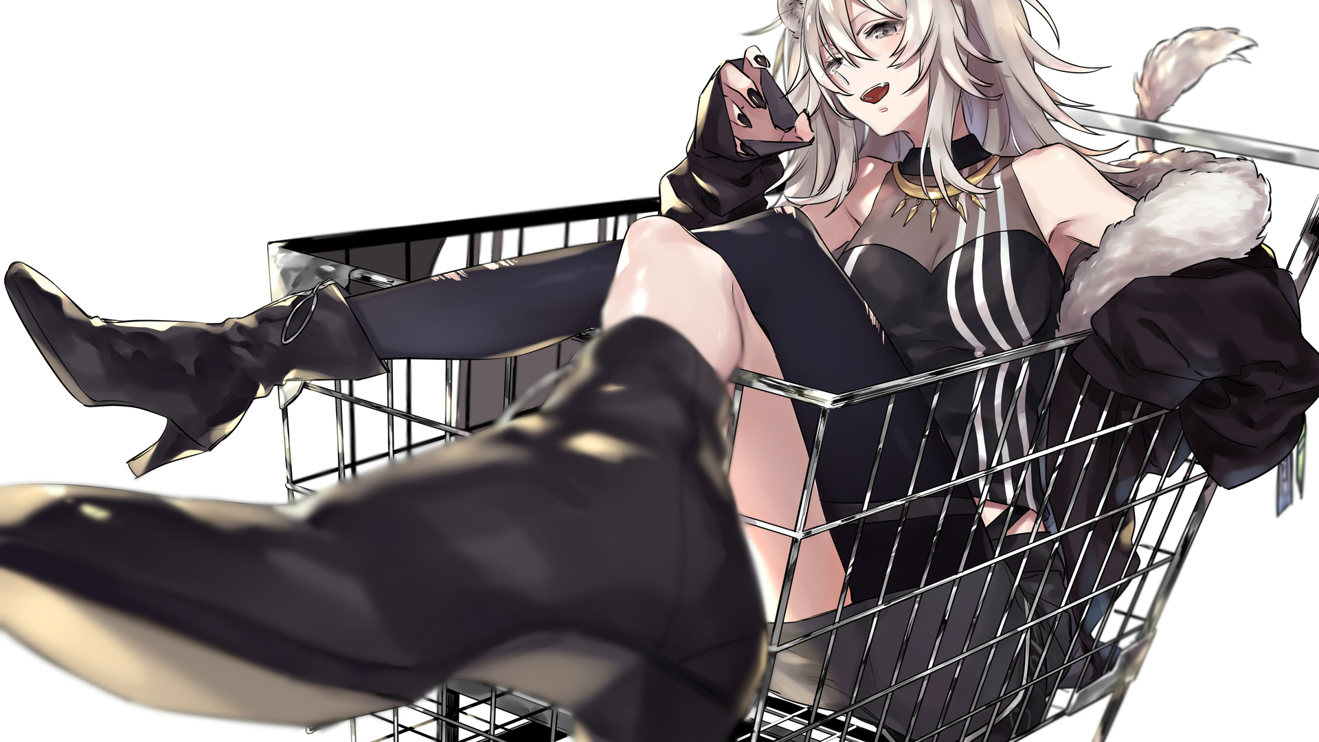 动漫 动漫女孩 虚拟 全息 简单背景 电脑 壁纸 4092×2893