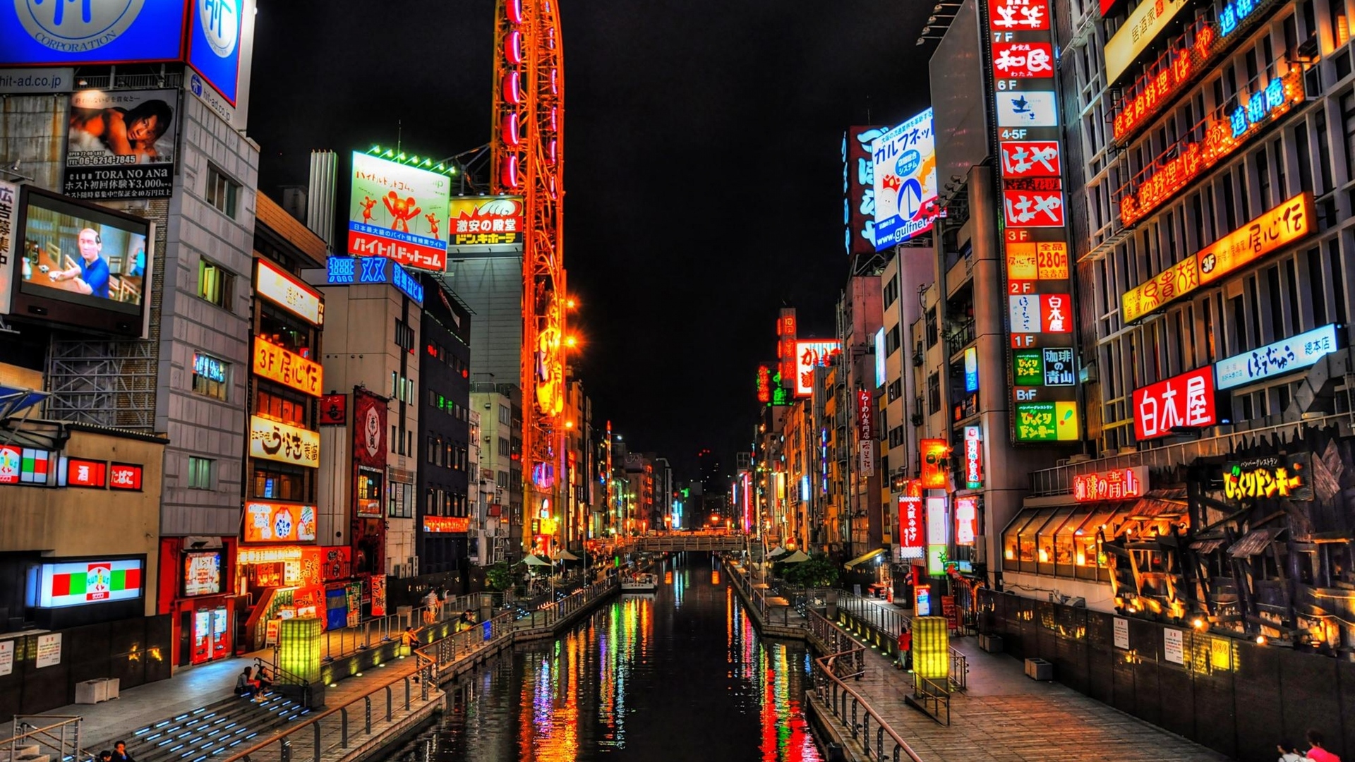 超清城市 景观 灯光 水 建筑 夜晚 夜景 电脑 壁纸 3840×2551