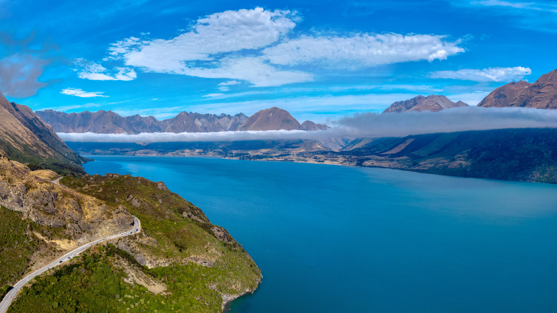 风景 新西兰 自然 水 天空 云 山 路 电脑 手机壁纸 3840×2160