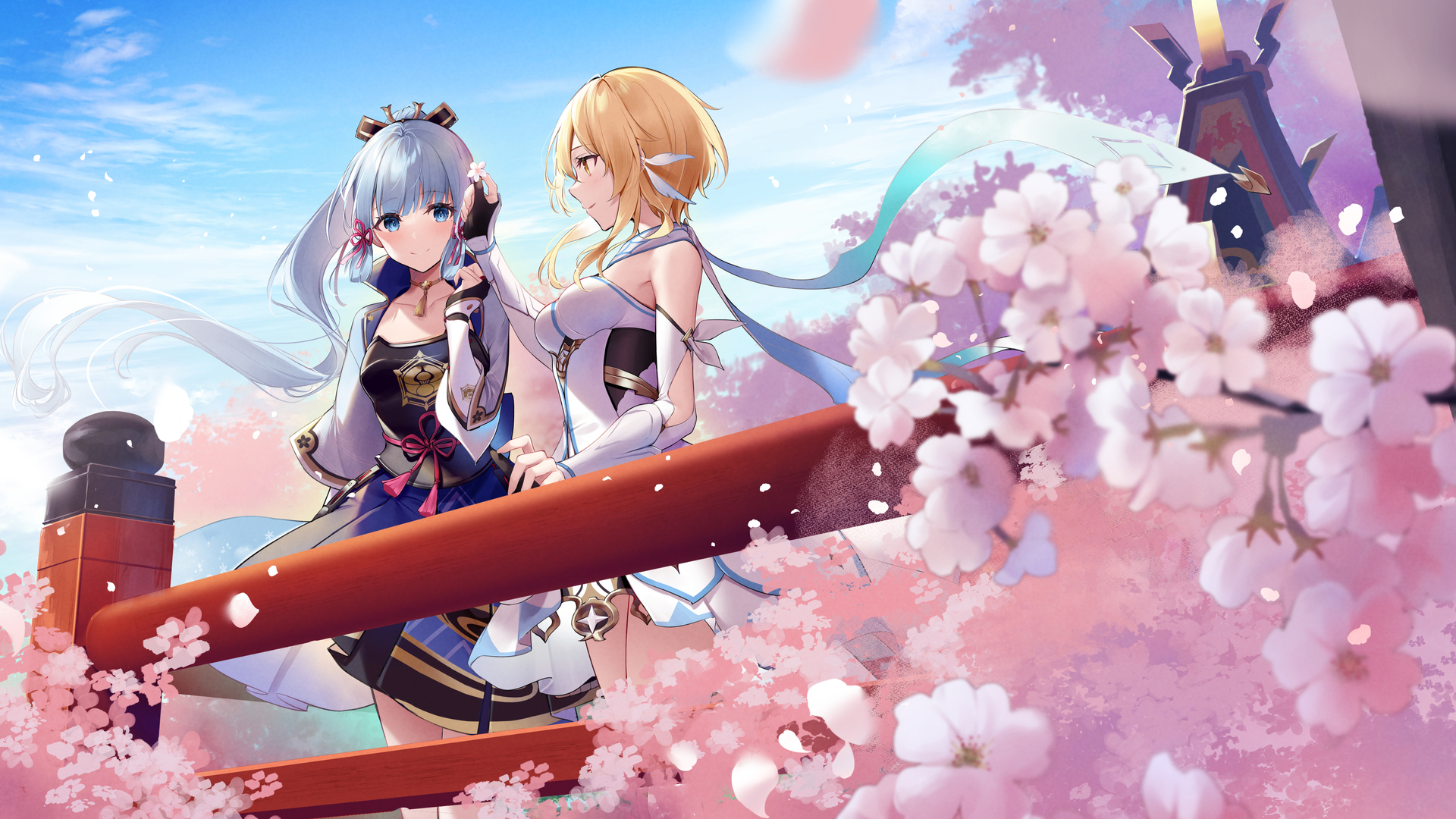 动漫 动漫女孩 原神 动漫游戏 樱桃树 电脑 高清壁纸 4908×2663
