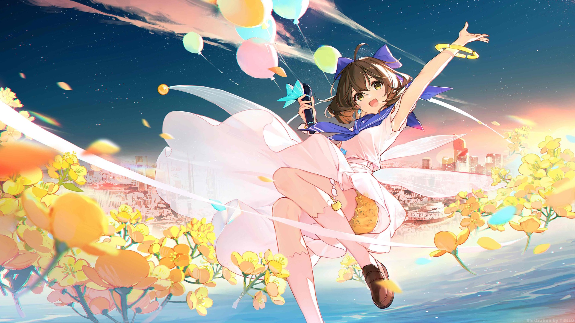 黑发 动漫 动漫女孩 虚拟 短发 可爱 萝莉 电脑 手机壁纸 4978×2800
