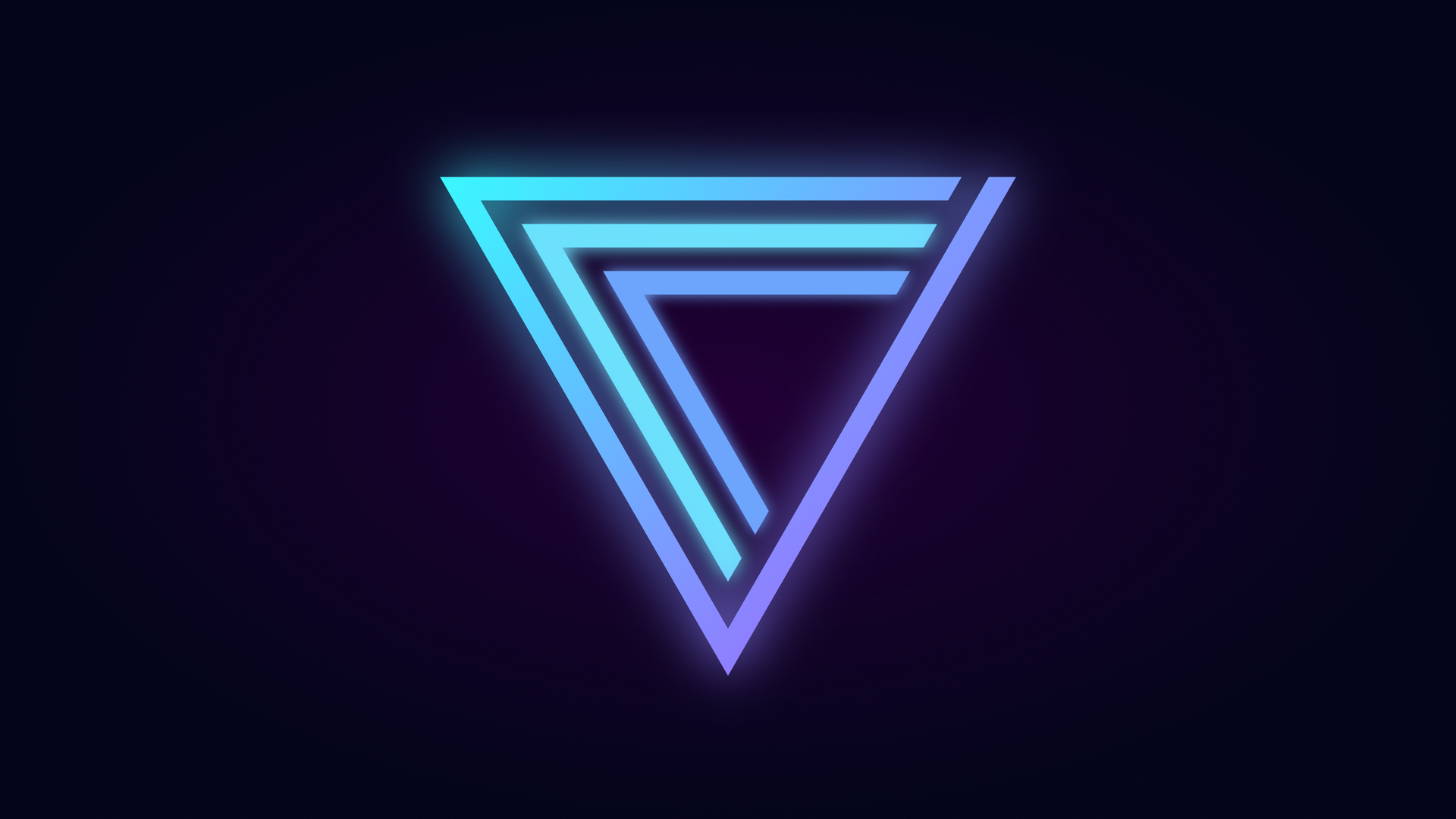 矢量 AI艺术 三角形 发光 图形设计 极简主义 蓝色 电脑 壁纸 3840×2160