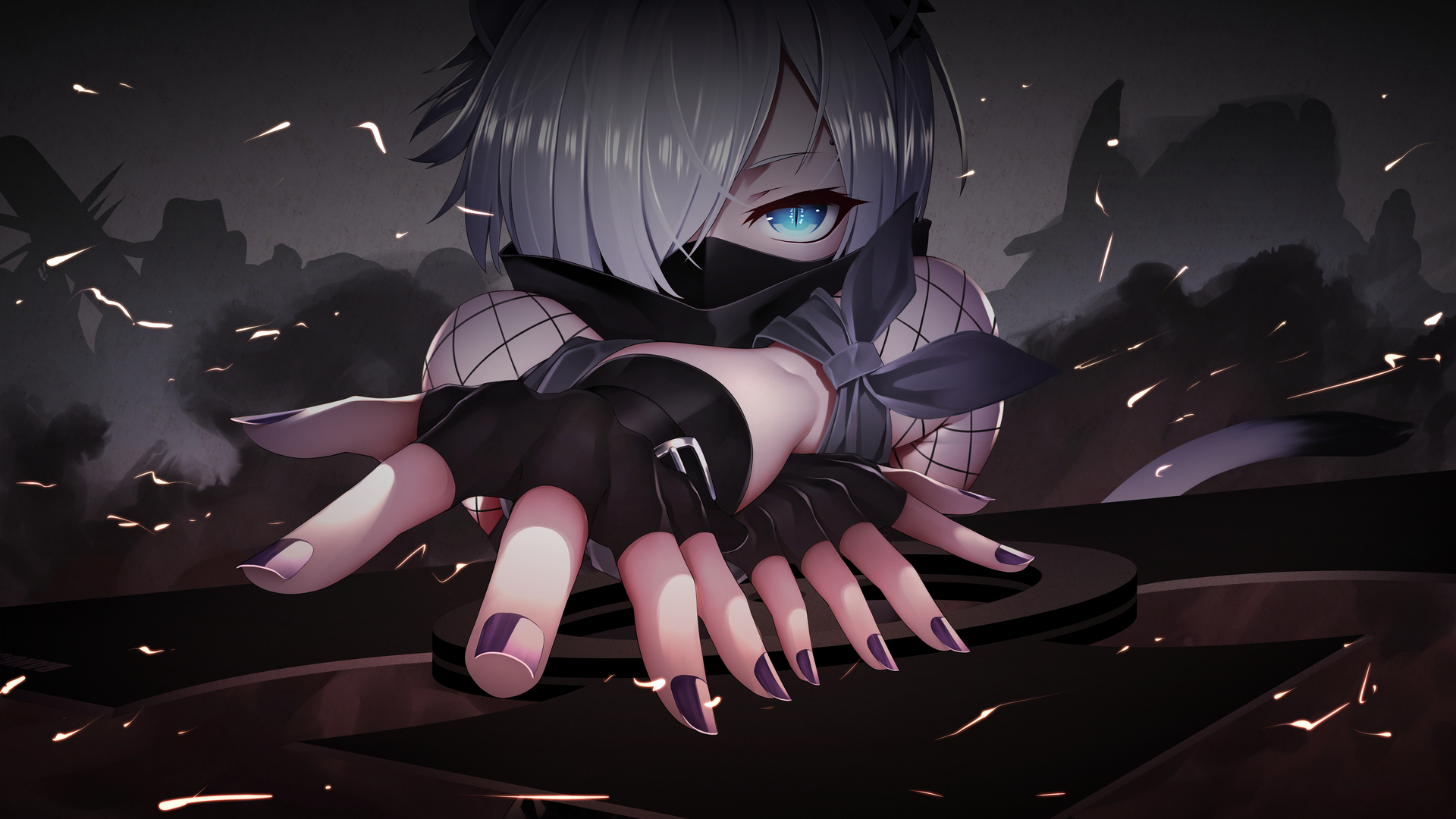 精选明日方舟 动漫女孩 面具 动漫 AI艺术 壁纸 6890×3876