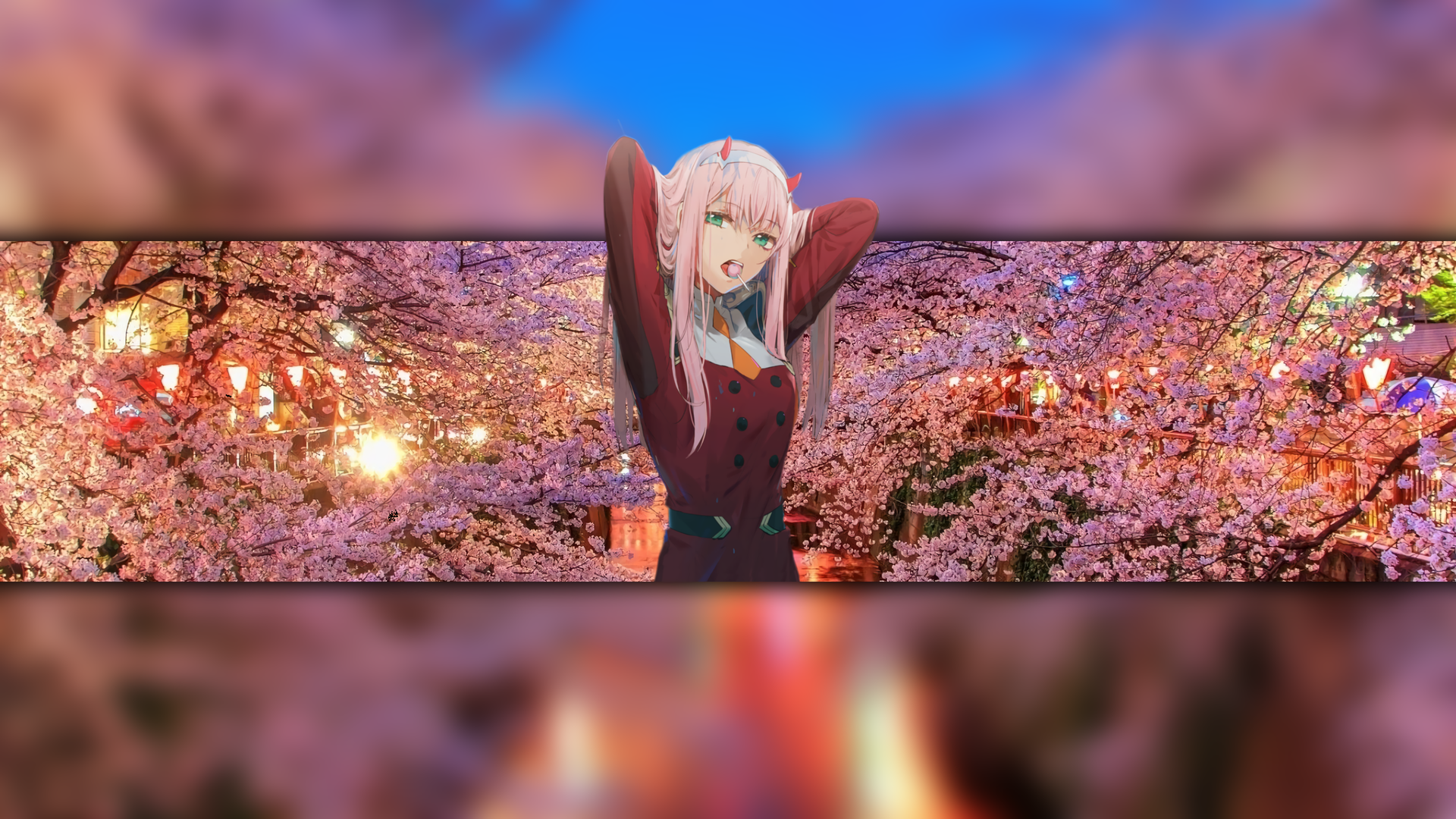 高清DARLING 粉色头发 苍白 樱花 动漫 动漫女孩 国家队 4K壁纸 3840×2160